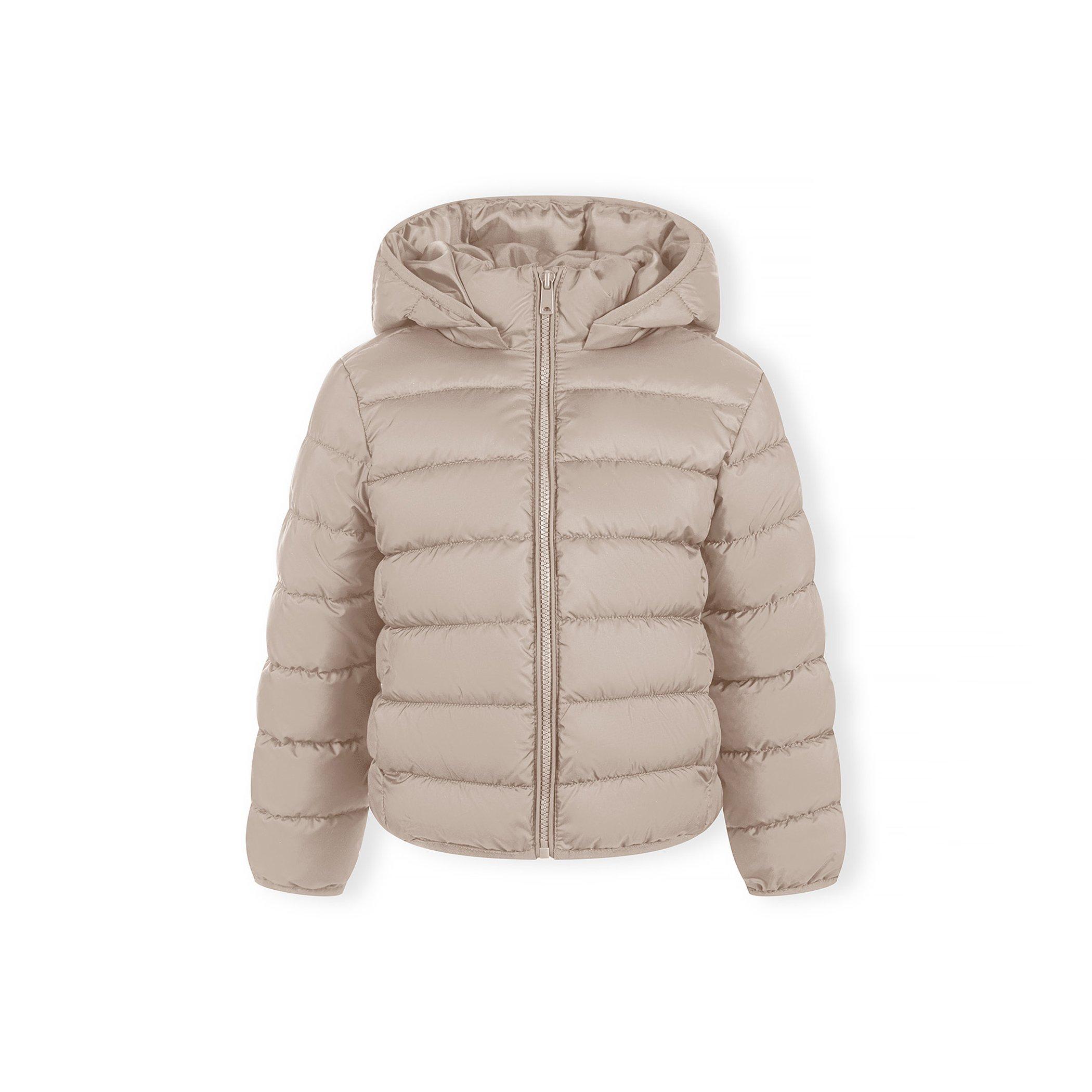 Minoti Girls Quilted Jacket With Zip Removable Hood Beige - Sand - 12-13 Yrs