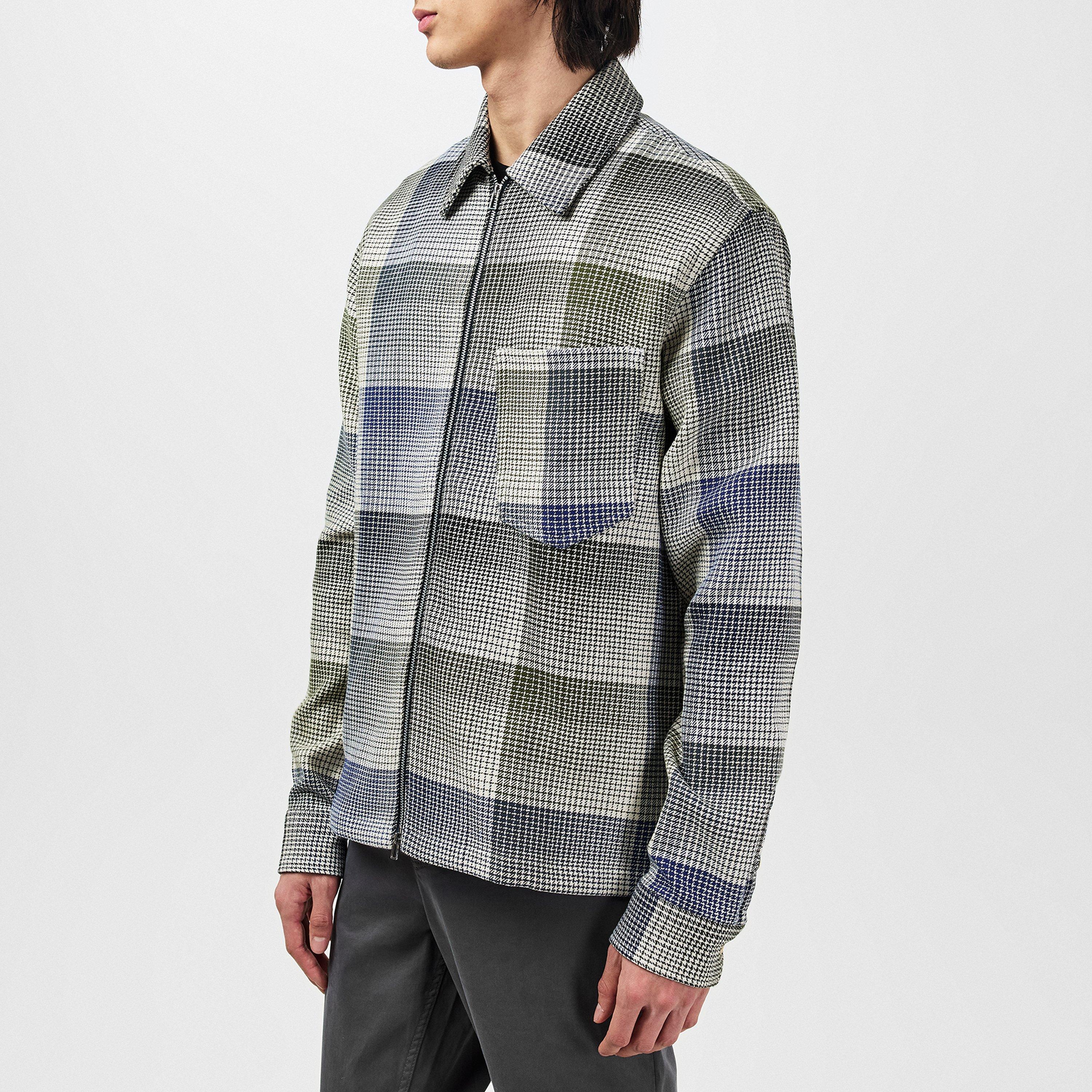 Green 60 - PS Paul Smith - Men's Zipped Front Check Overshirt - 5