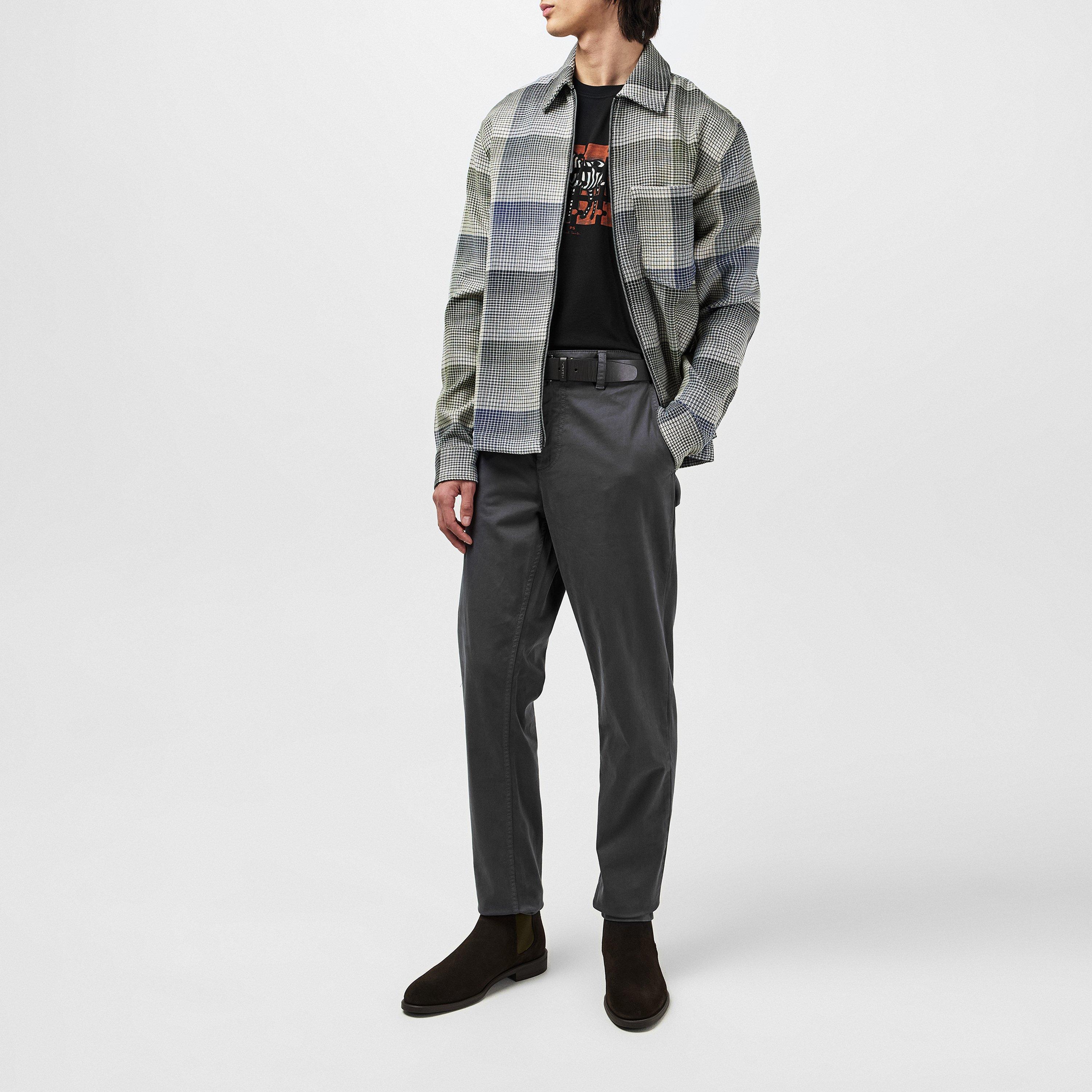 Green 60 - PS Paul Smith - Men's Zipped Front Check Overshirt - 6