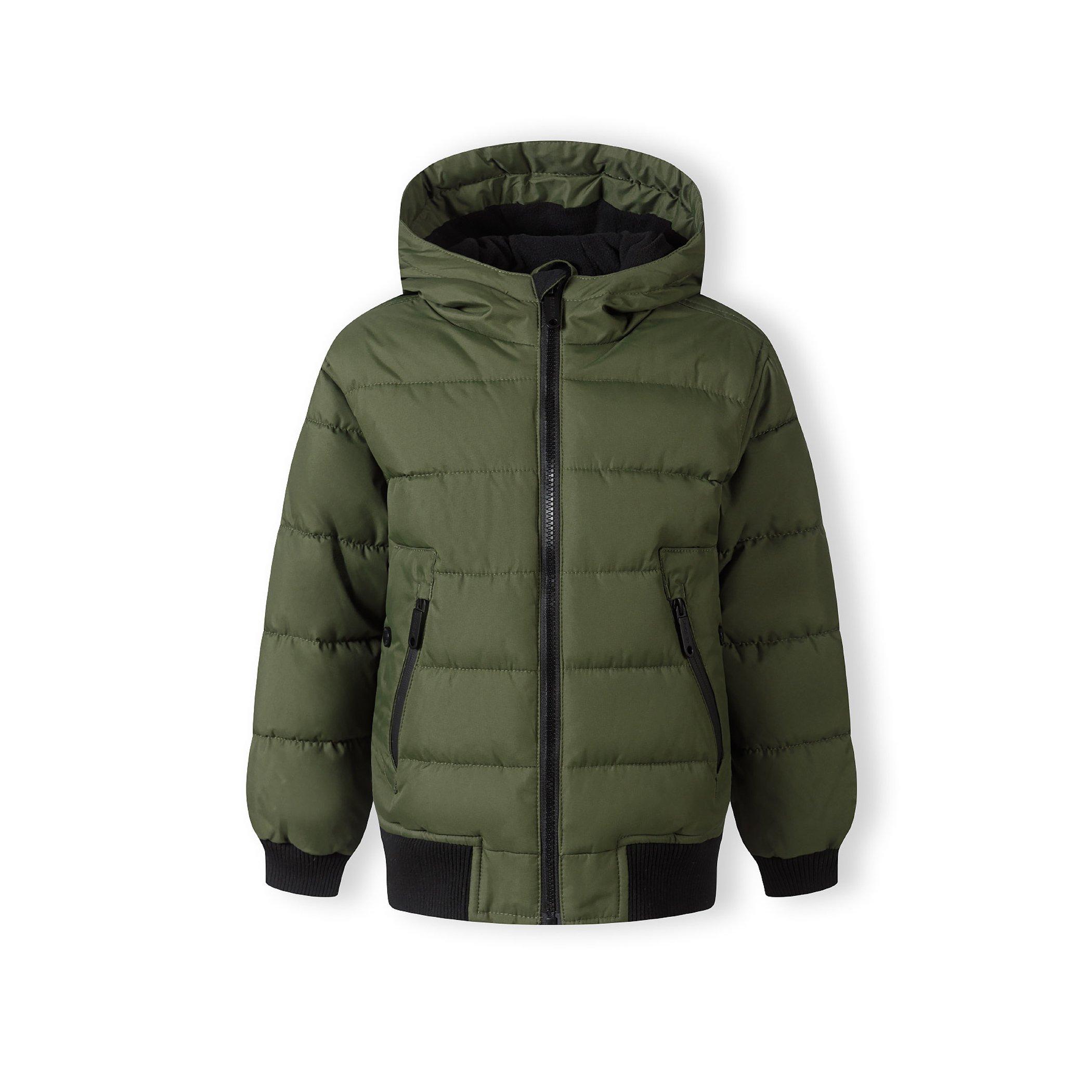 Minoti Boys Padded Jacket With Hood Zipped Pockets Khaki - 7-8 Yrs