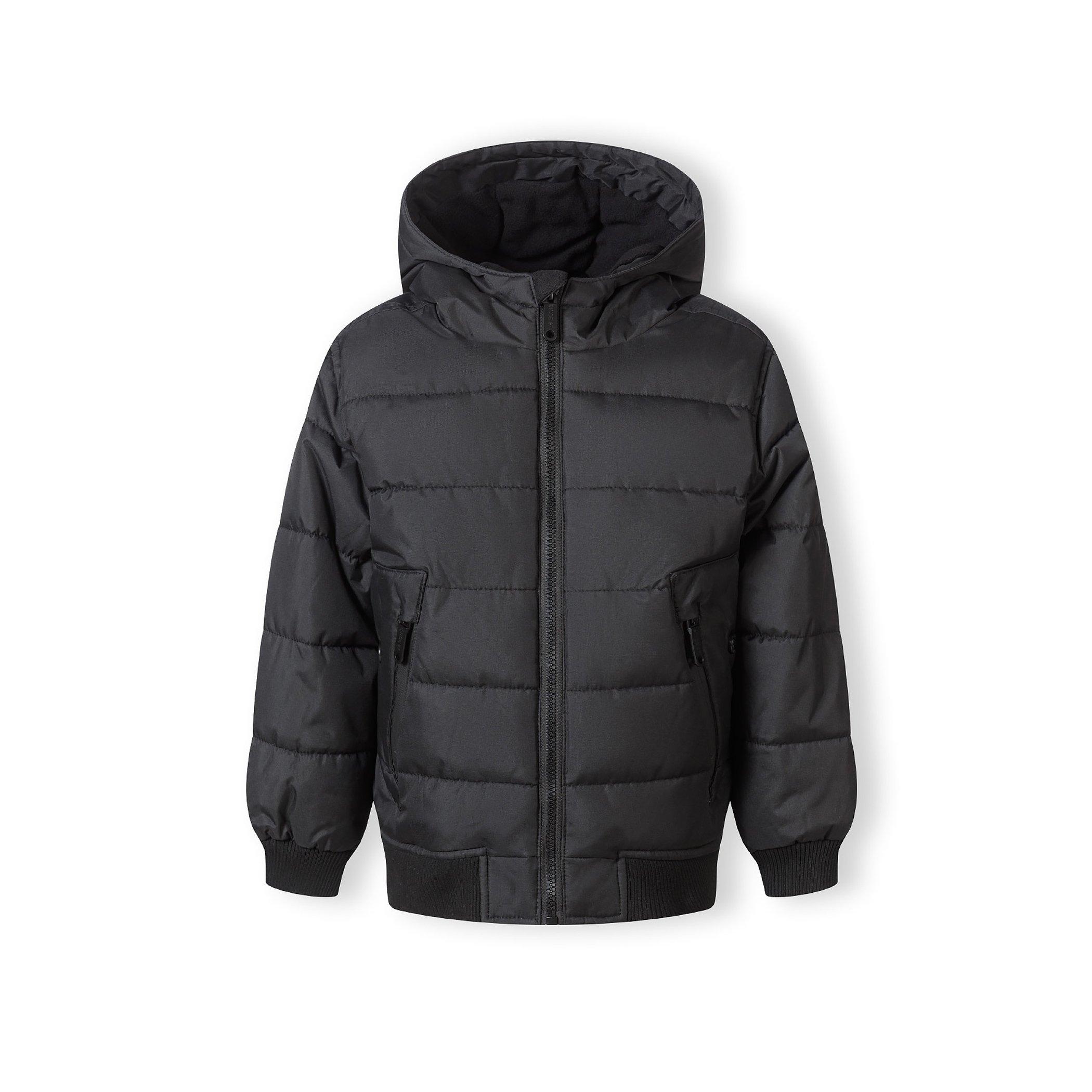 Black - Minoti - Boys padded jacket with hood black - 1