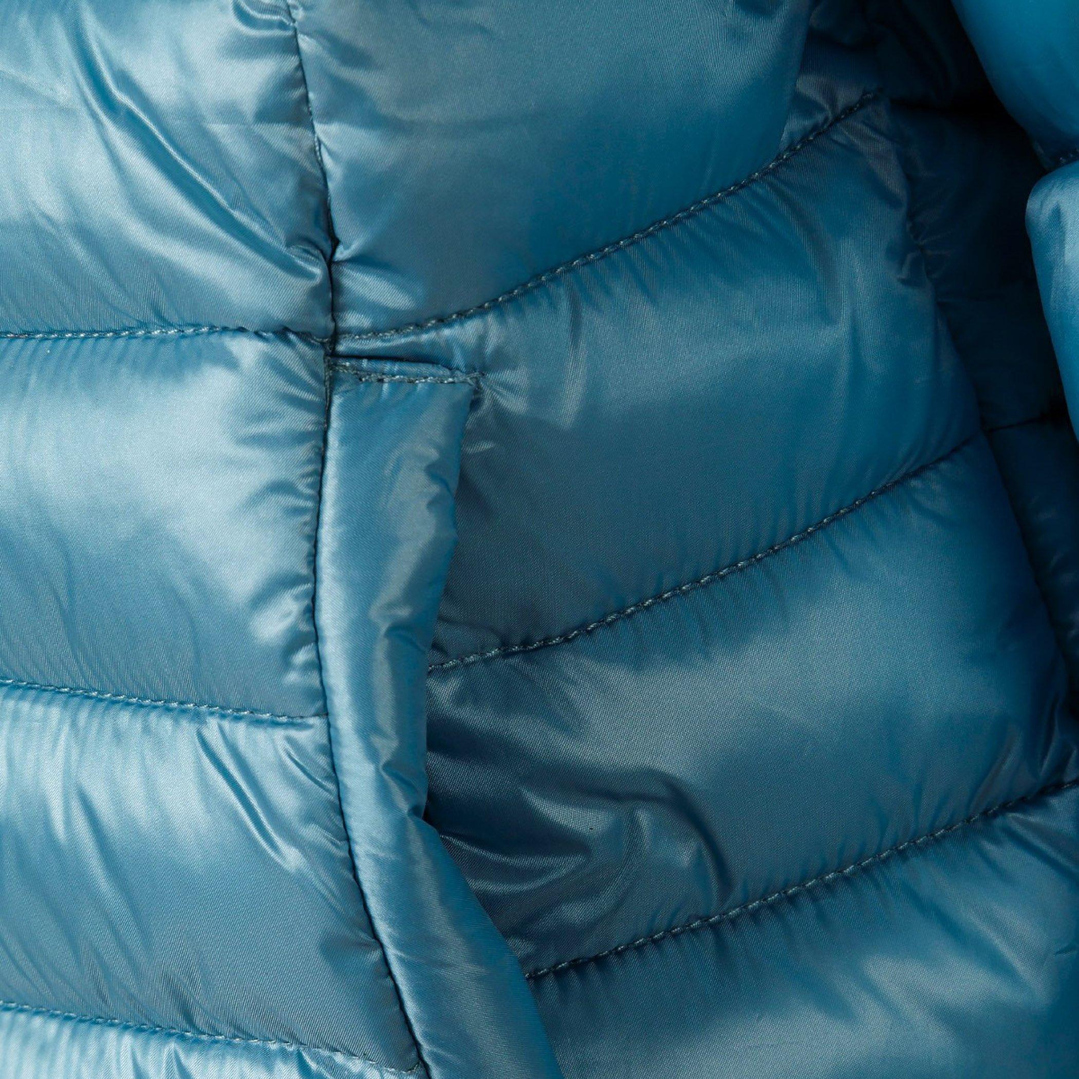 Turquoise - Minoti - Girls quilted hooded jacket zip fastening turquoise - 6