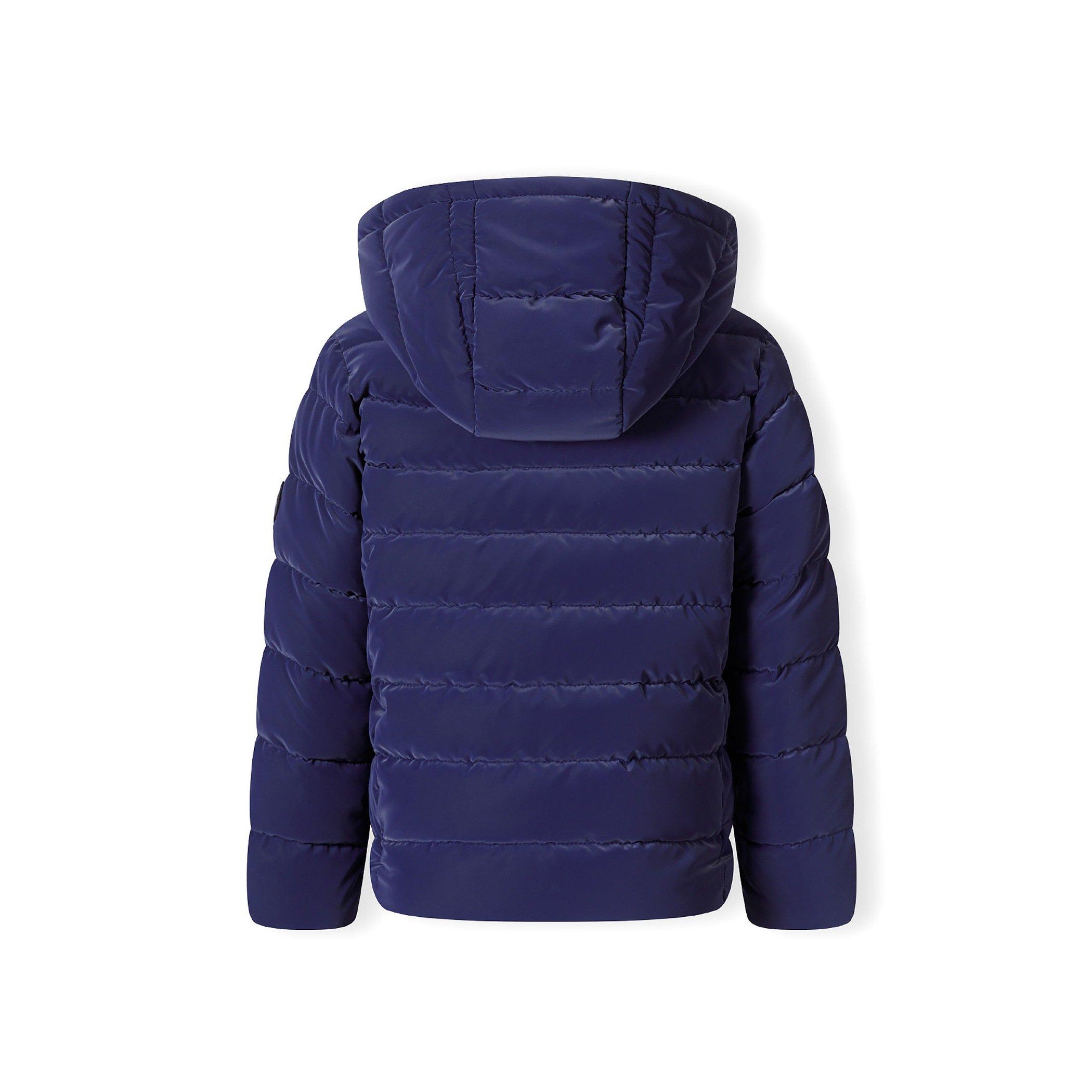 Navy - Minoti - Girls padded jacket velvet feel navy - 3