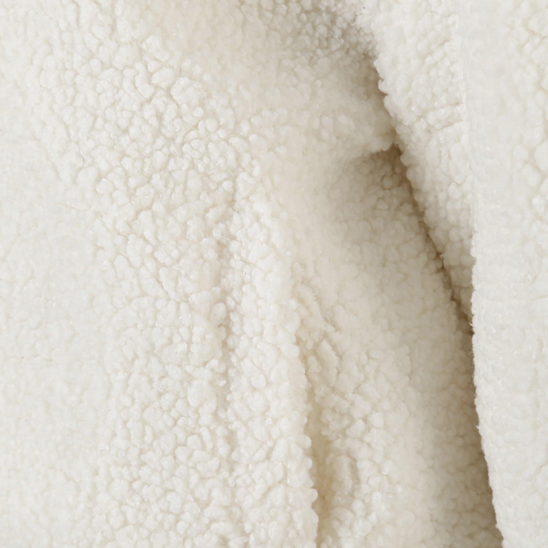 Off White - Minoti - Girls borg baseball jacket with chest embroidery cream - 5