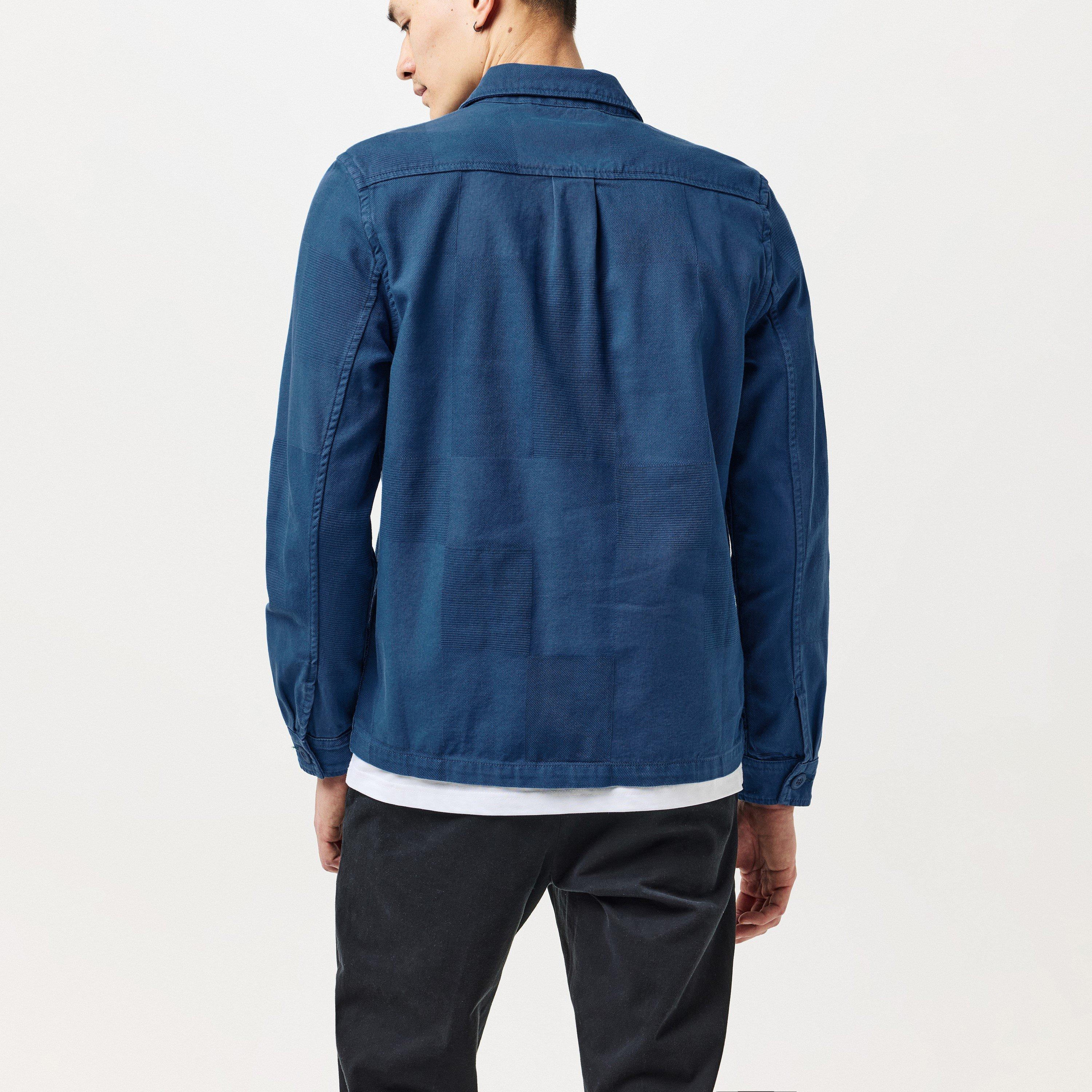 Blue 45 - PS Paul Smith - Men's Jacquard Work Overshirt - 3