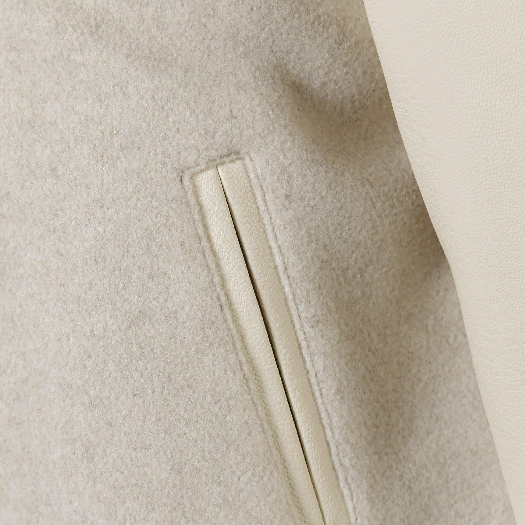 Marmoriertes Beige - Minoti - Girls baseball style jacket with ny patch and faux leather sleeves beige - 6