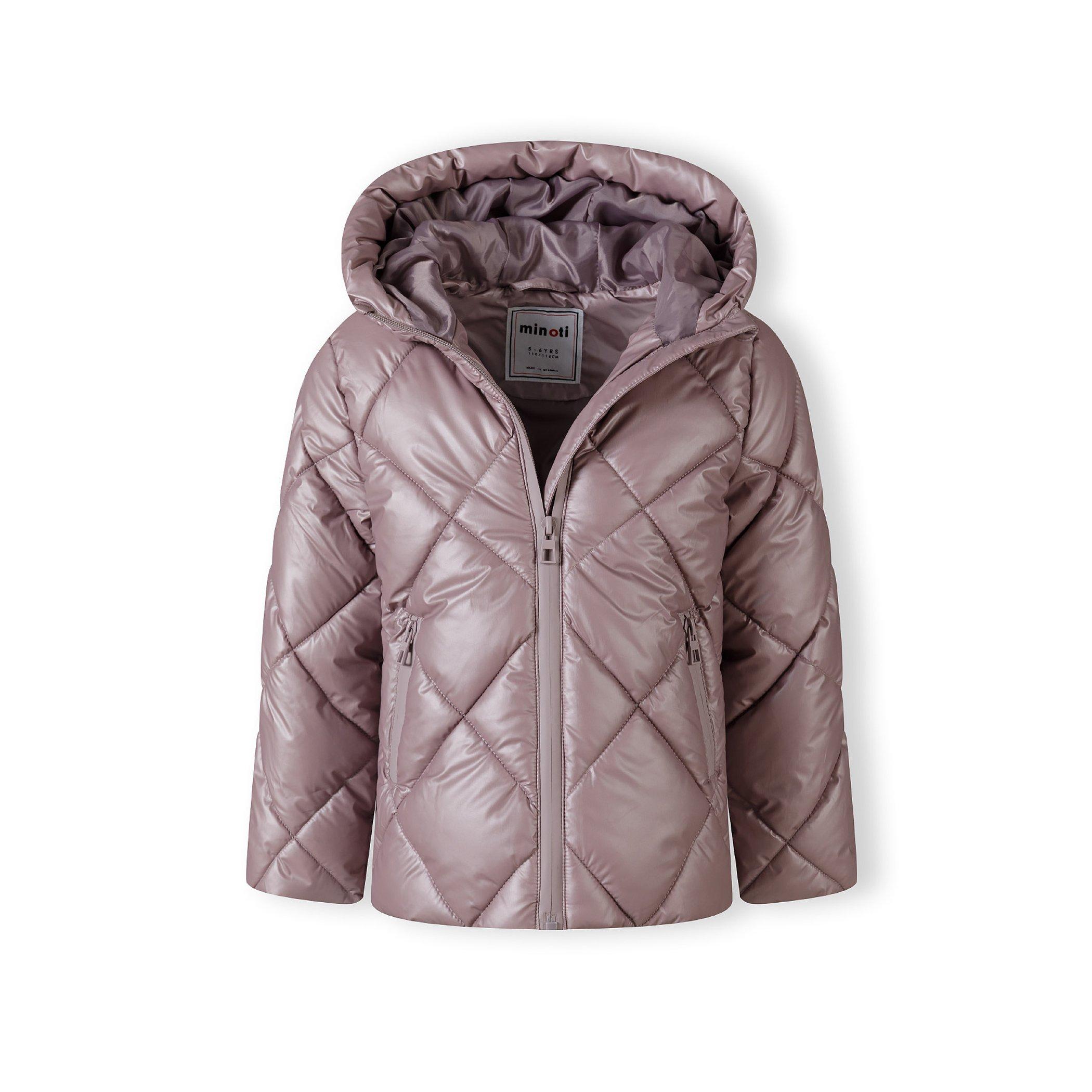 Lilac - Minoti - Girls quilted jacket with hood and zip pockets lilac - 4