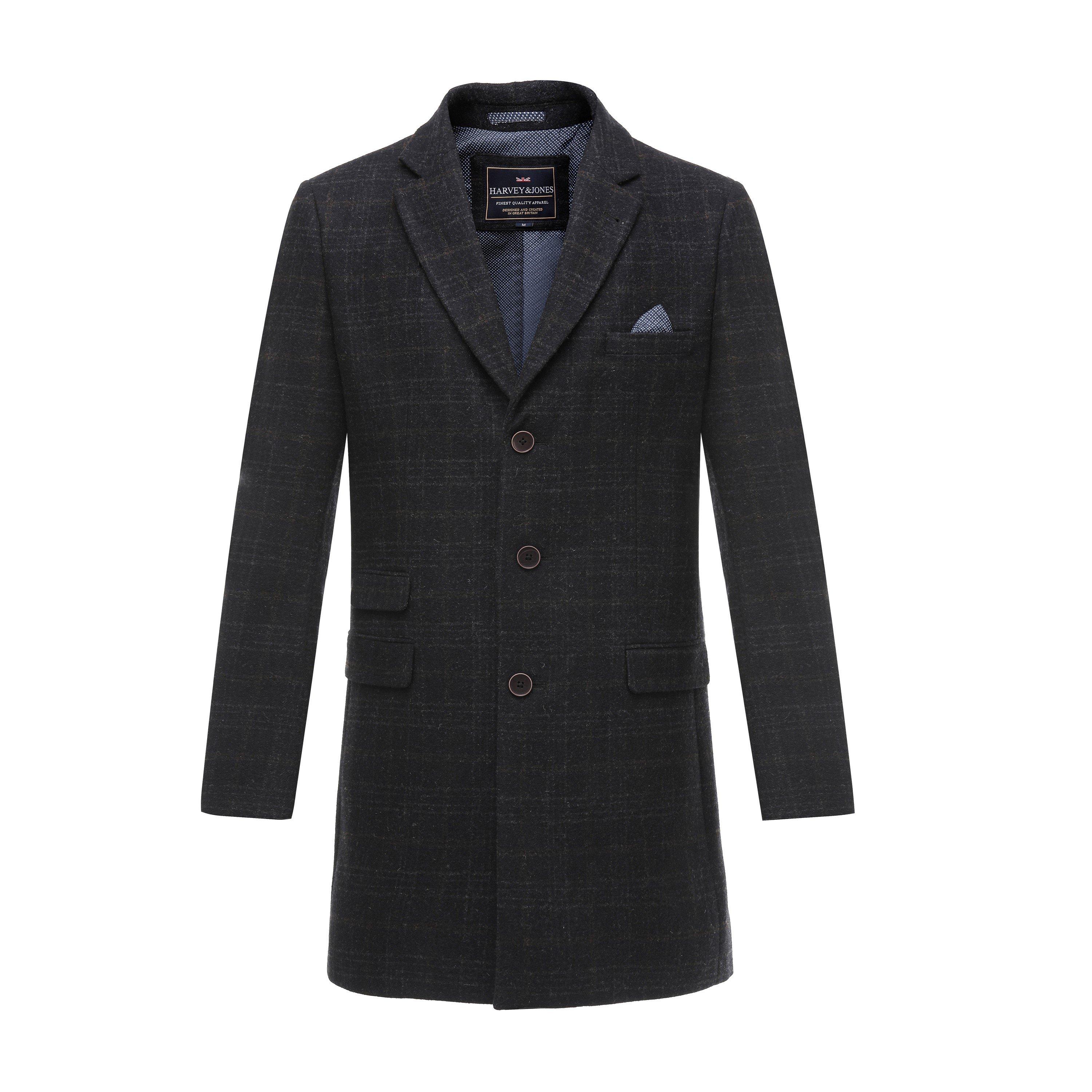 Marina/Marrone/Quadretti - Harvey and Jones - Overcoat - 1