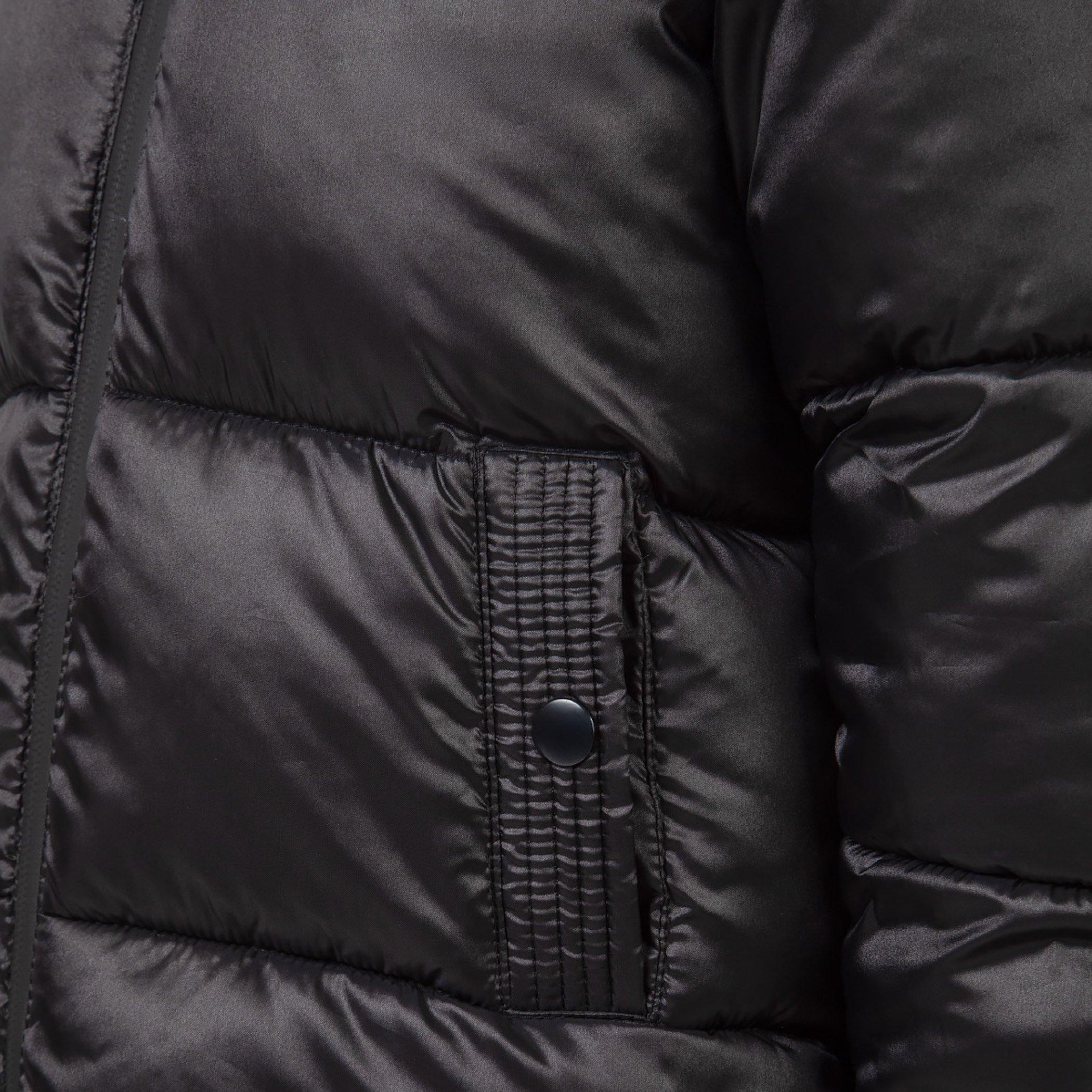 Noir - Minoti - Girls long quilted winter coat hood black - 8