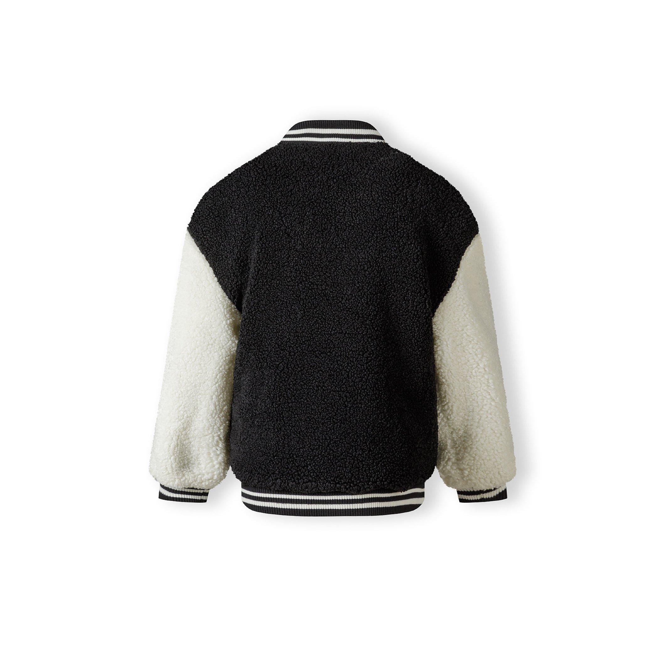 Black - Minoti - Girls baseball jacket with snap closure black - 3