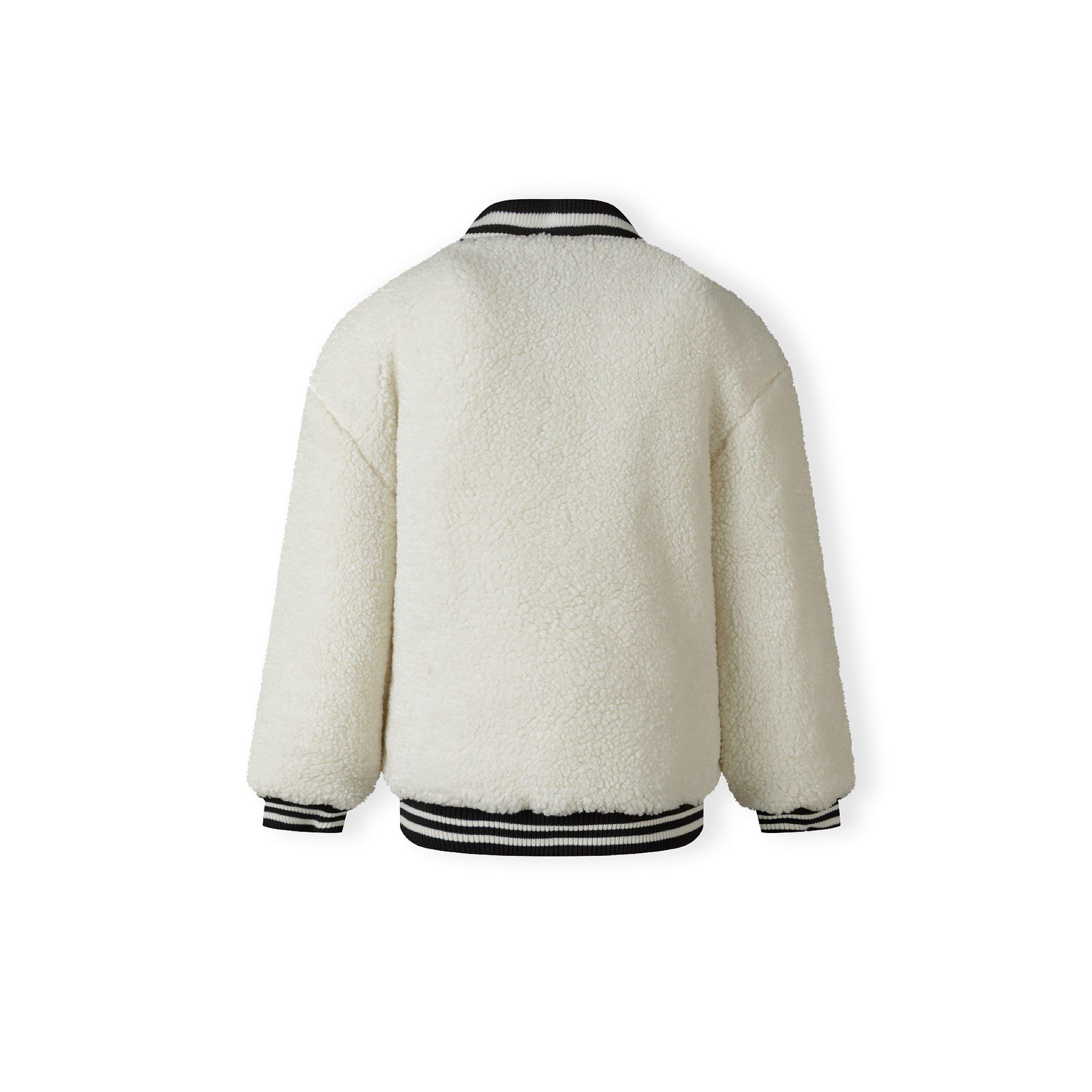 Off White - Minoti - Girls baseball jacket with snap-button closure cream - 3