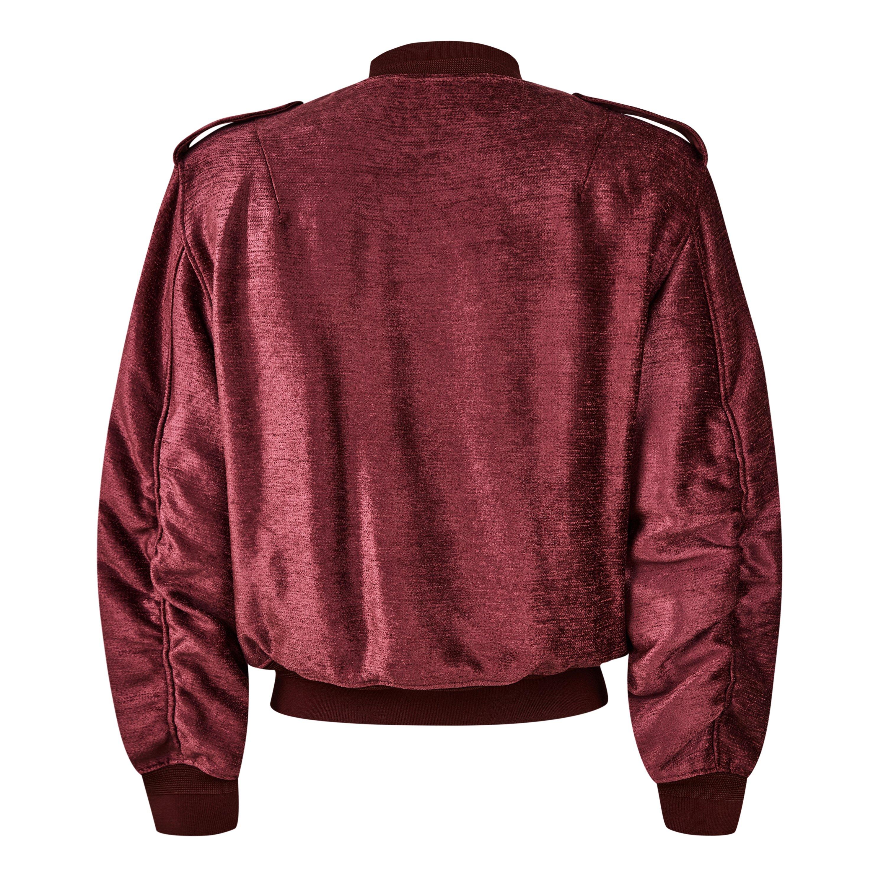 Old Pink - GIVENCHY - Men's Givenchy Velvet Long Sleeve Bomber Jacket - 6