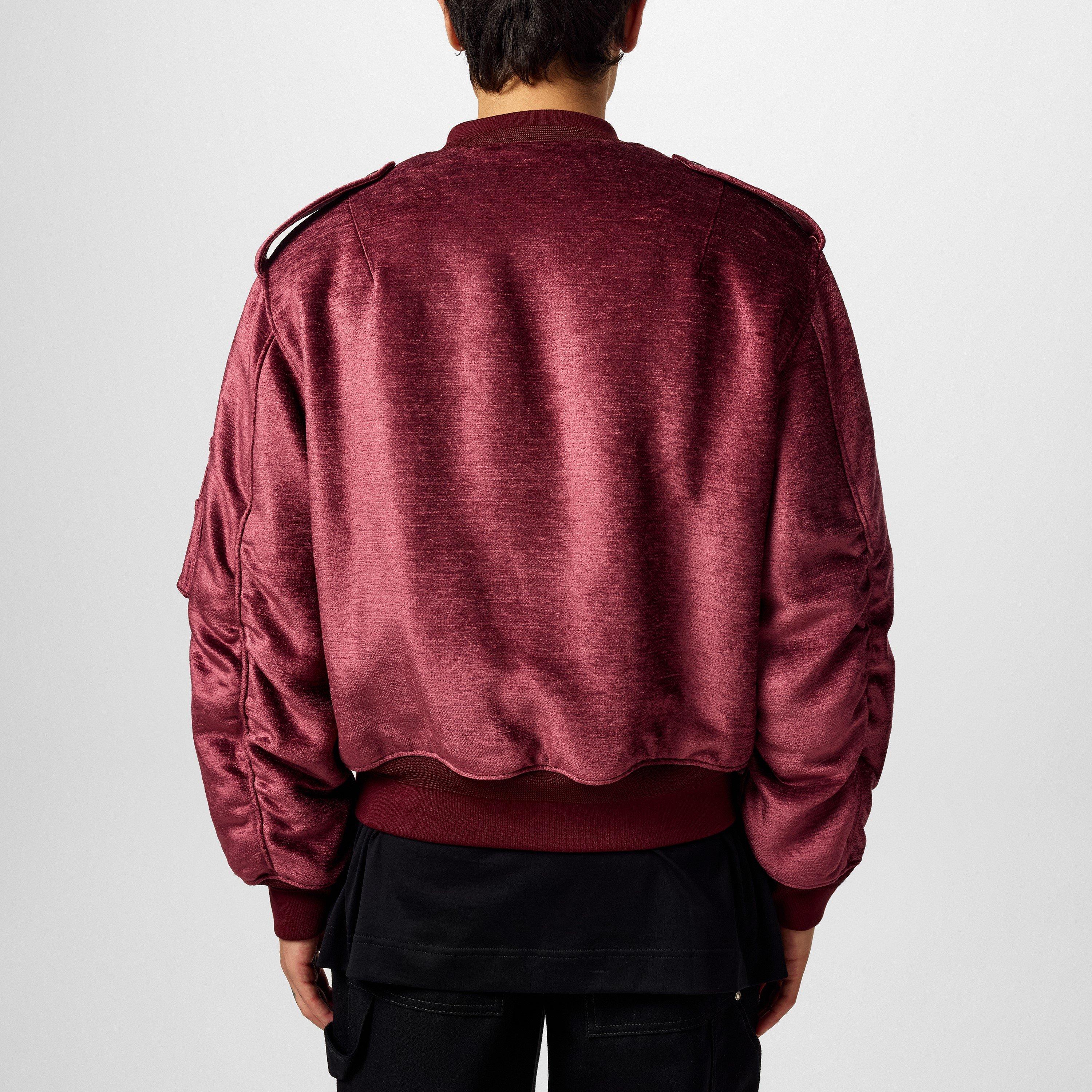 Old Pink - GIVENCHY - Men's Givenchy Velvet Long Sleeve Bomber Jacket - 3