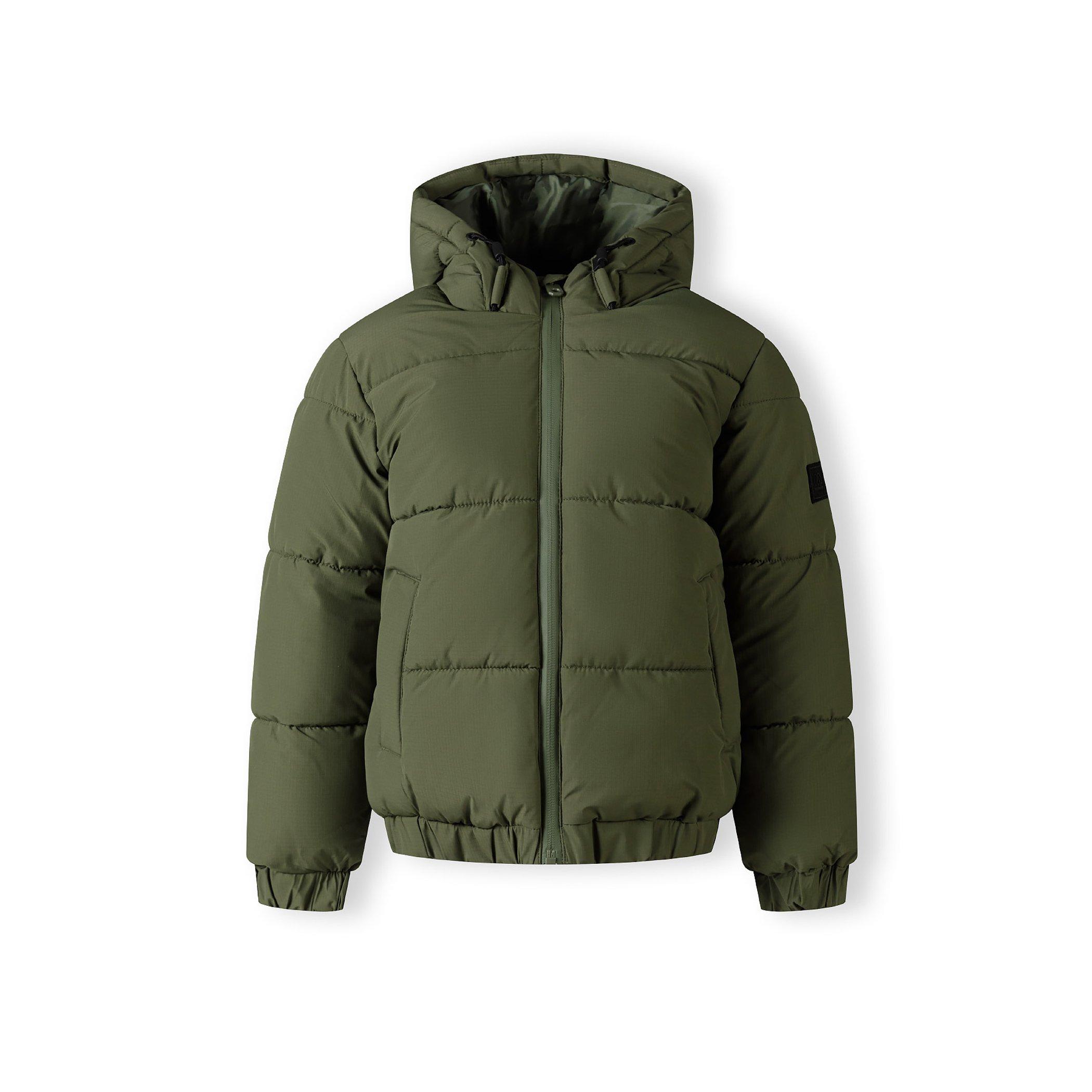 Kaki - Minoti - Boys ripstop jacket with high collar and elastic cuffs khaki - 1