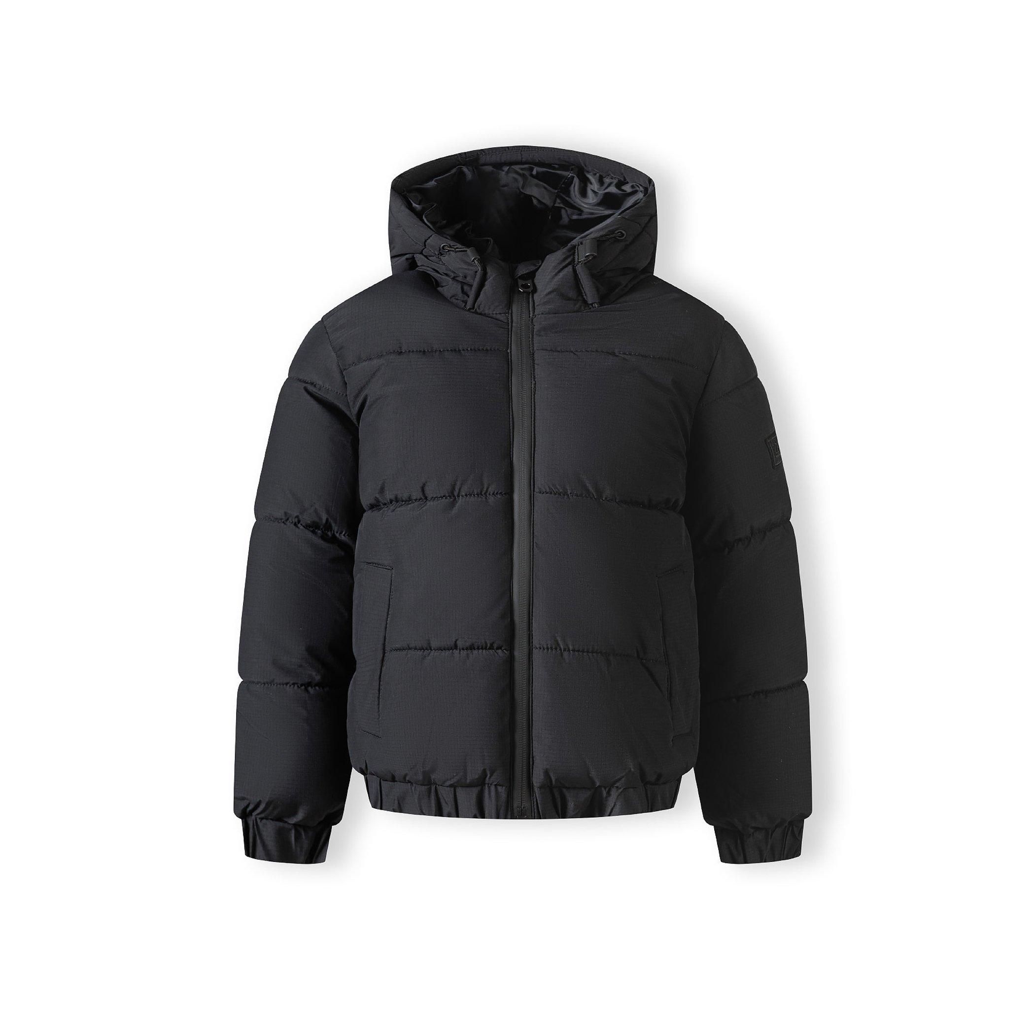 Black - Minoti - Boys ripstop jacket high collar elastic cuffs black - 1