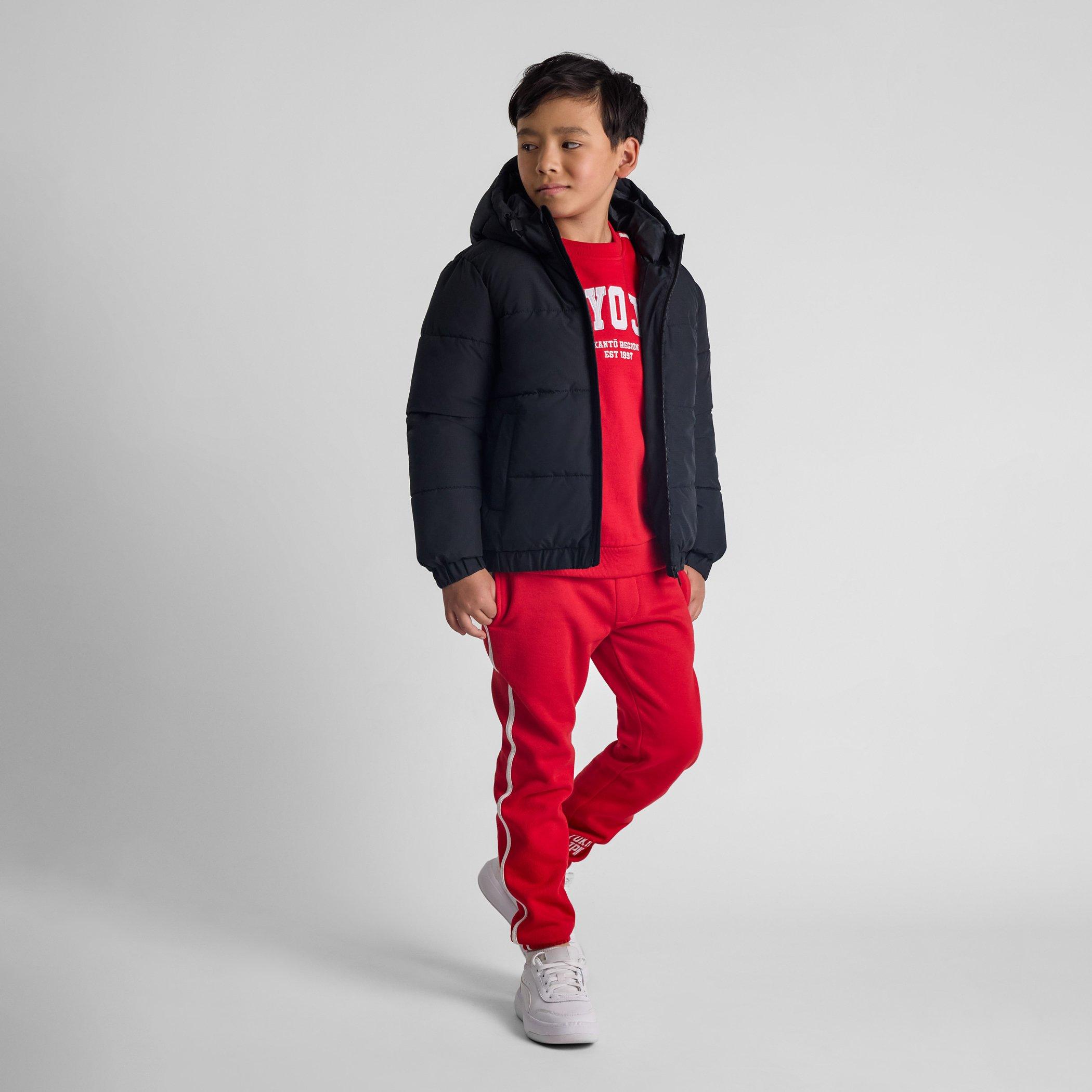 Black - Minoti - Boys ripstop jacket high collar elastic cuffs black - 2