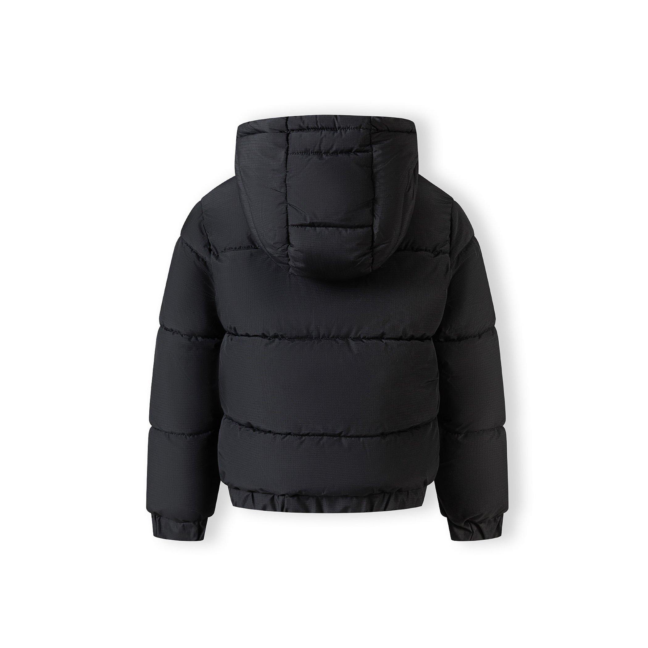 Black - Minoti - Boys ripstop jacket high collar elastic cuffs black - 3