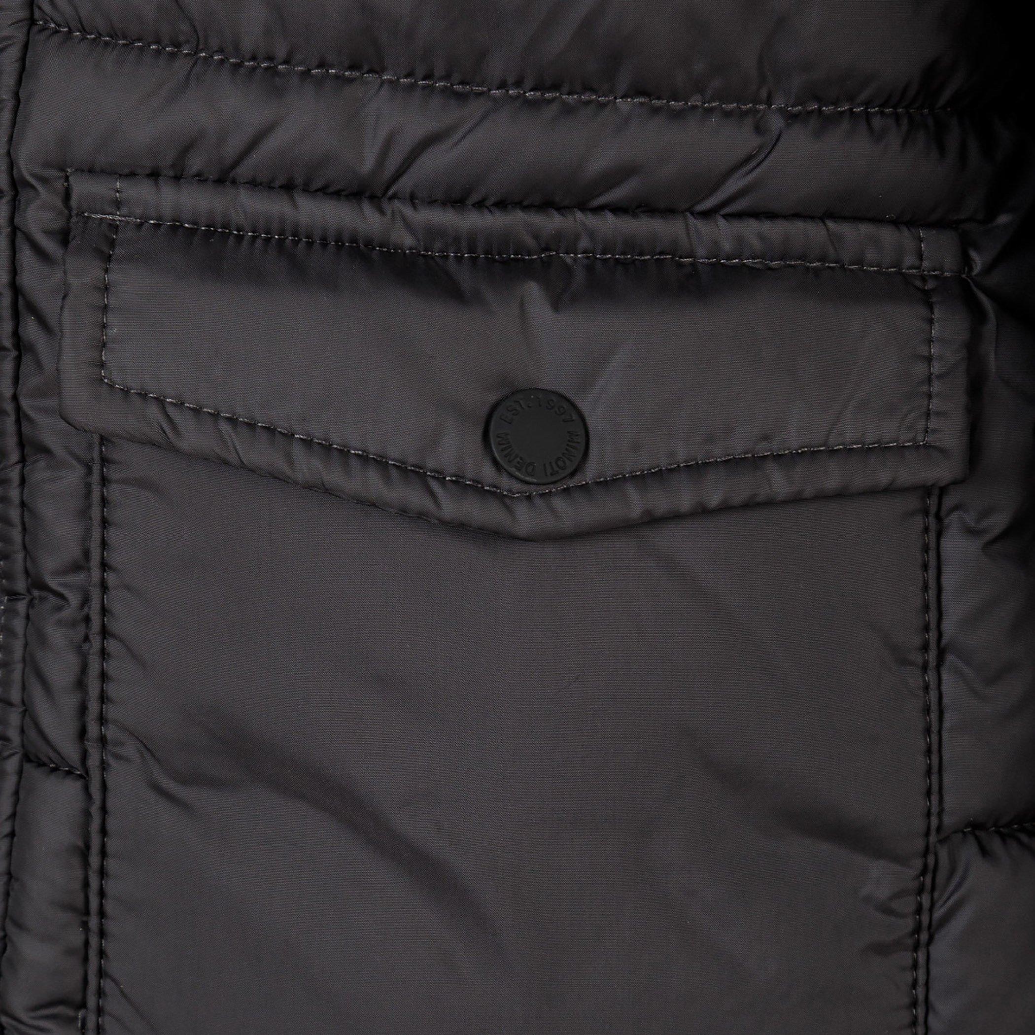 Charcoal - Minoti - Boys long padded coat with hood and snap details grey - 6