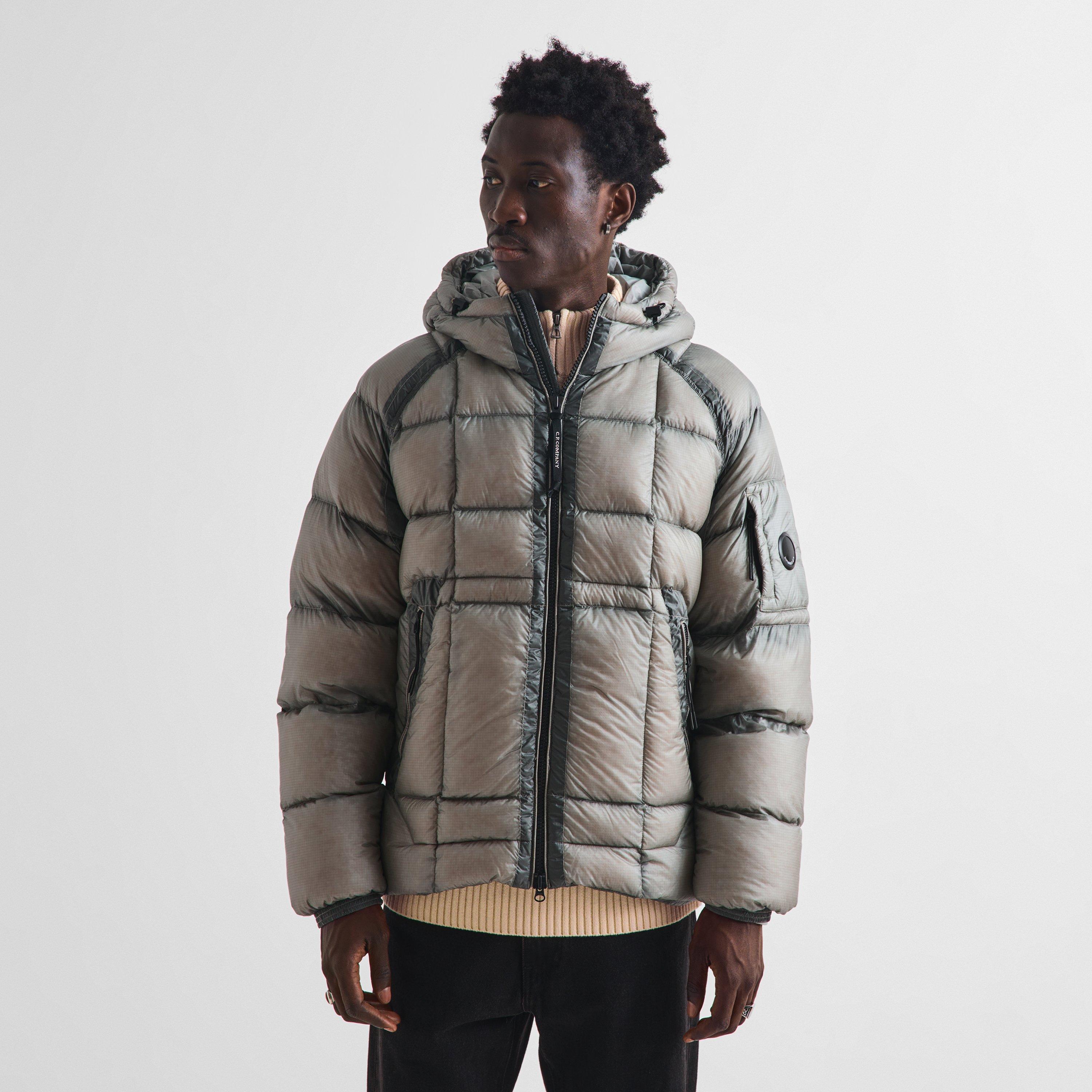 Flint Grey 936 - CP Company - Men's DD Shell Sn64 Duck Down Full-Zip Hooded Puffer Jacket - 3