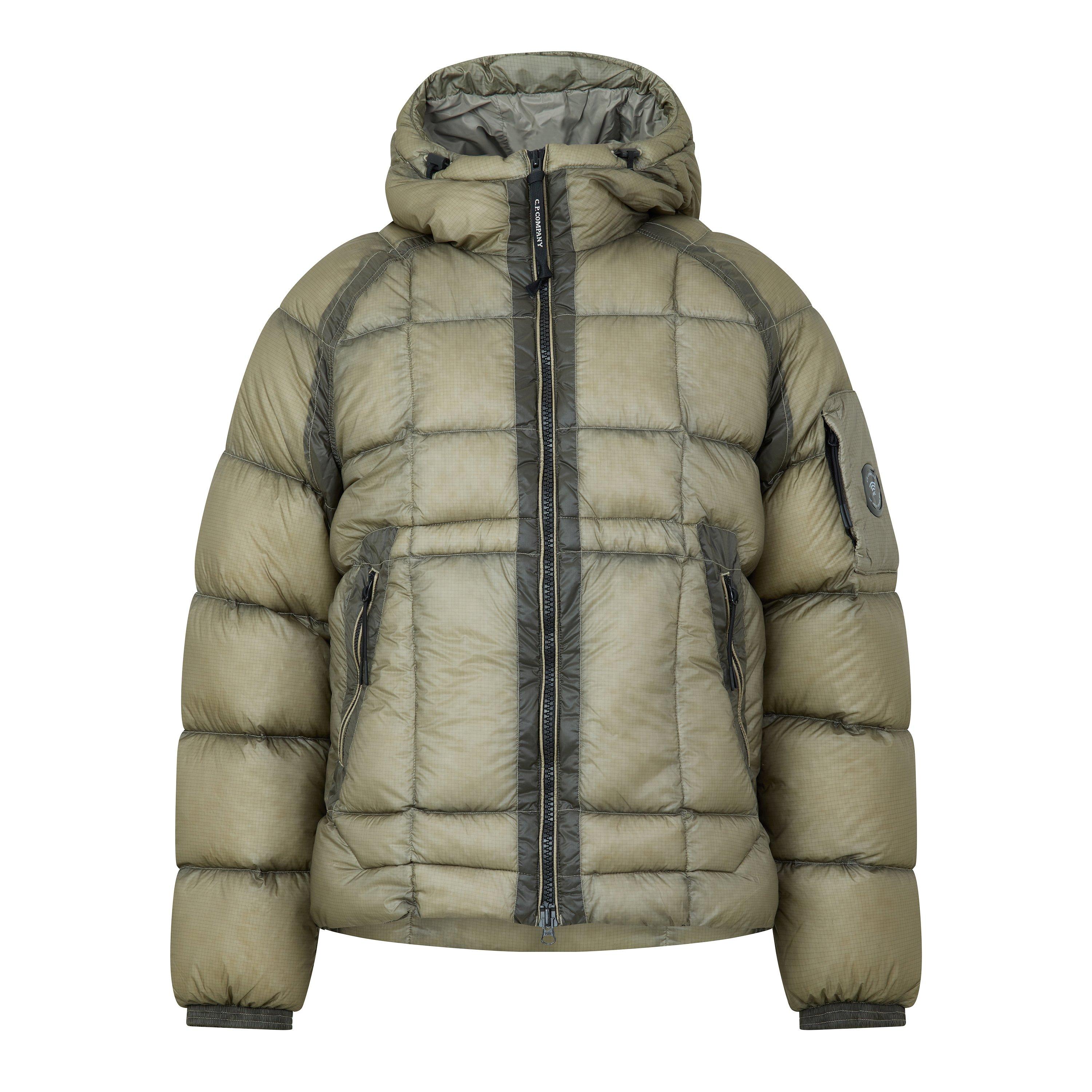 Cp Company Men's Dd Shell Sn64 Duck Down Full-Zip Hooded Puffer Jacket - Fallen Rock 356 - XL (52)