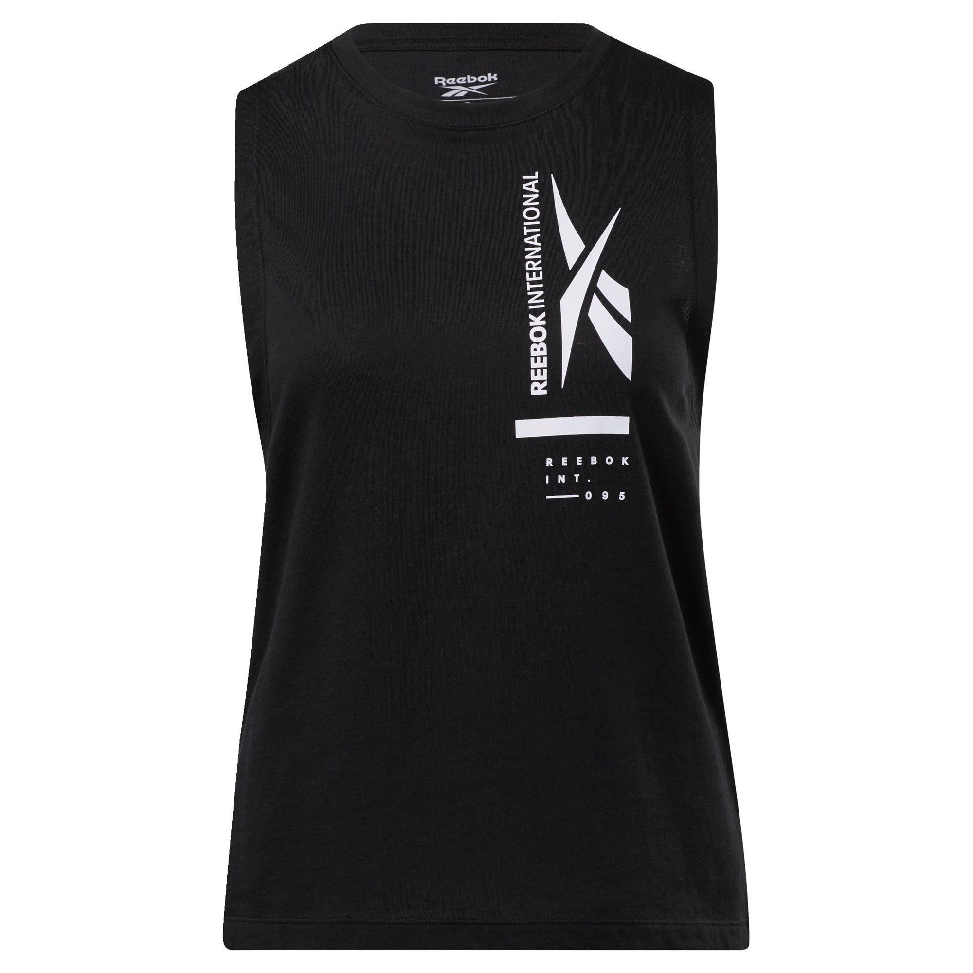 Reebok Women's Graphic Tank Top - Black - 4 - 6 (XS)