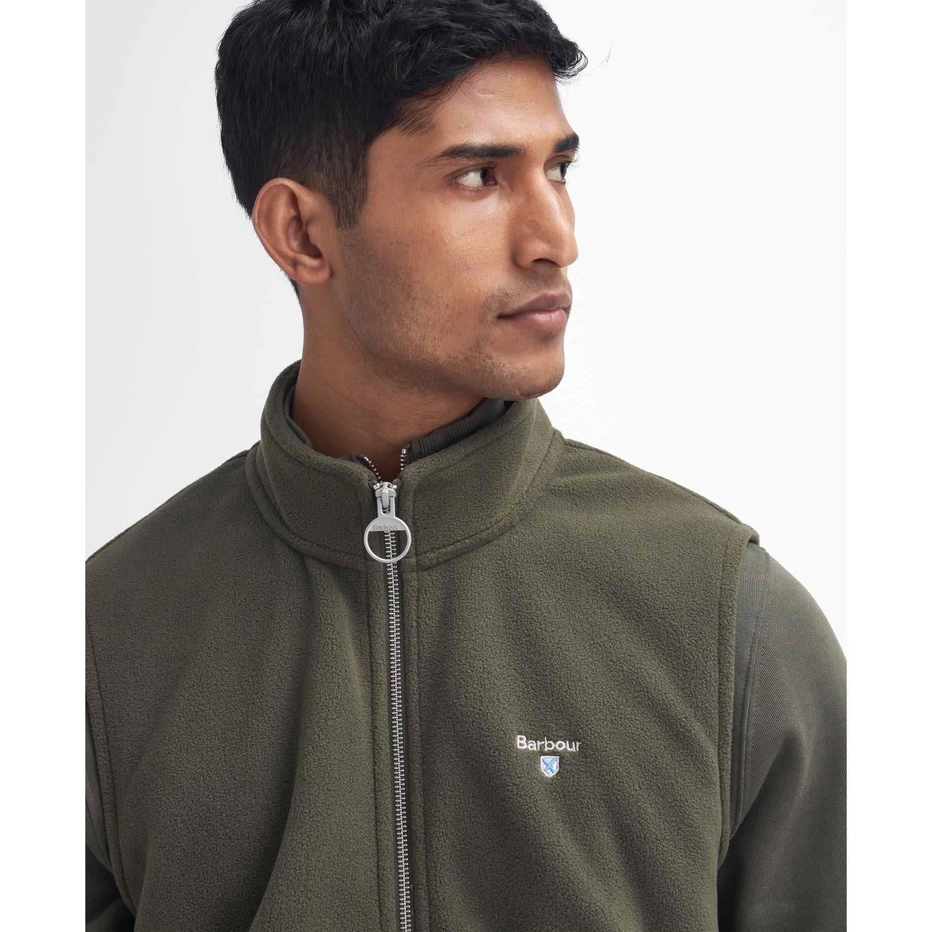 Olive OL54 - Barbour - Men's Essentials Fleece Gilet - 4