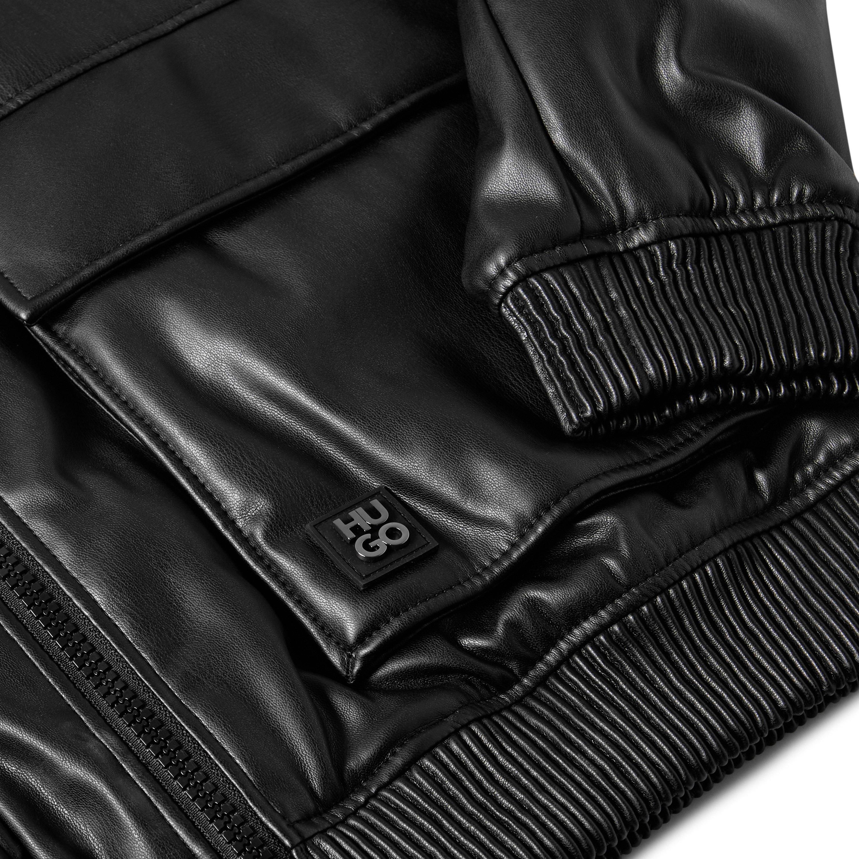 Black - Hugo - Men's Bono2511 Leather Jacket - 3