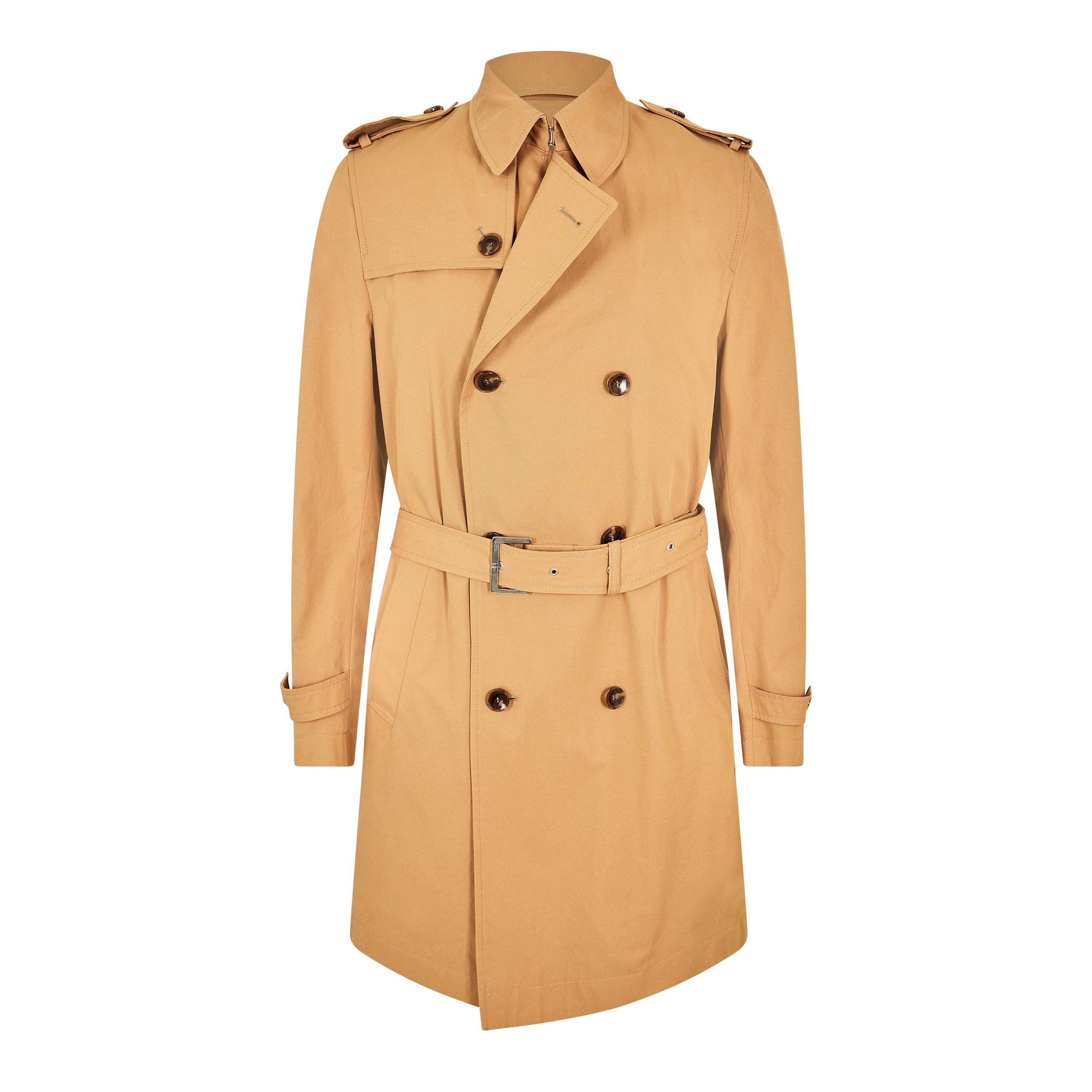 Medium Beige - Boss - Men's H Hyde Trench Overcoat - 1