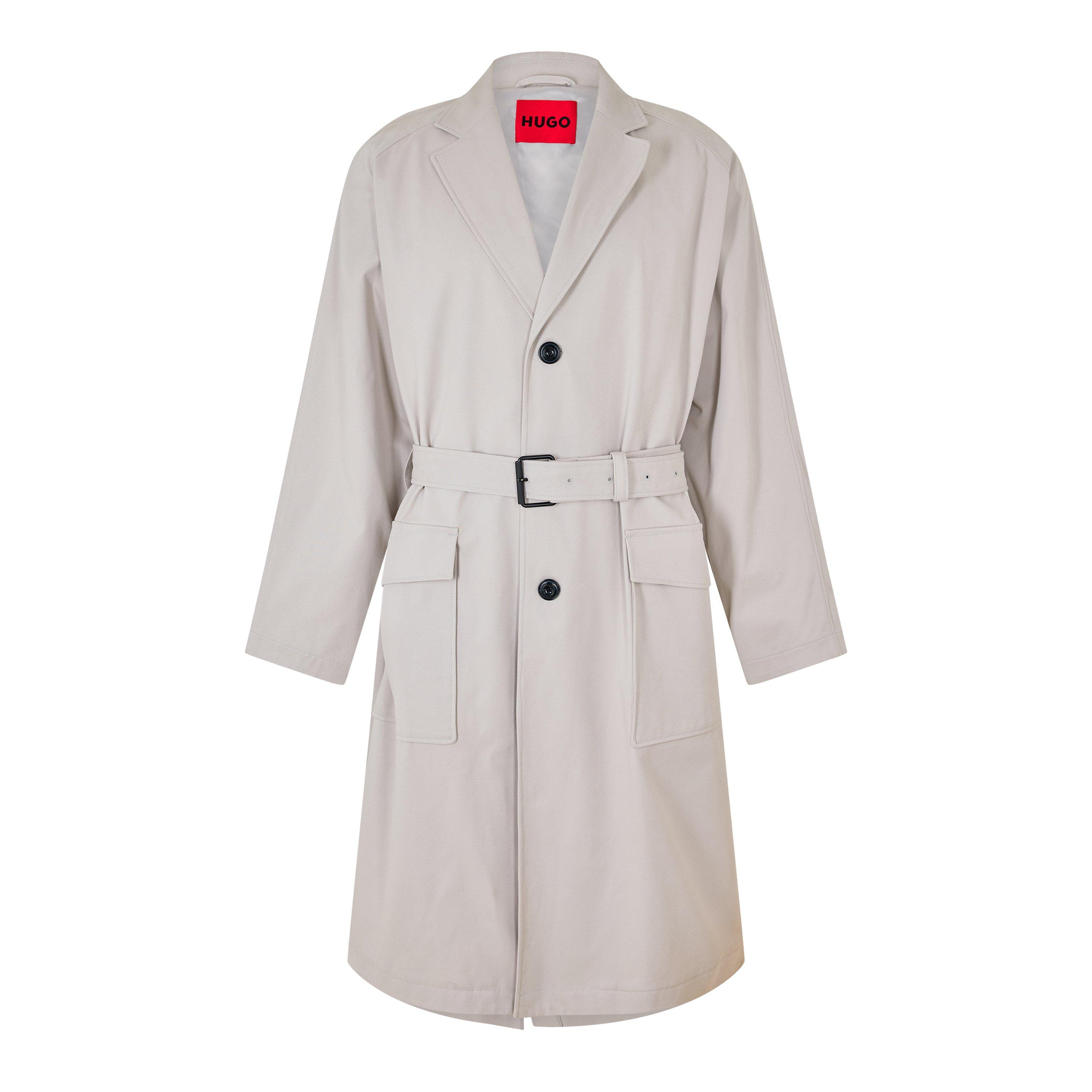 Hugo Men's Mars2421 Overcoat - Pastel Grey - XL