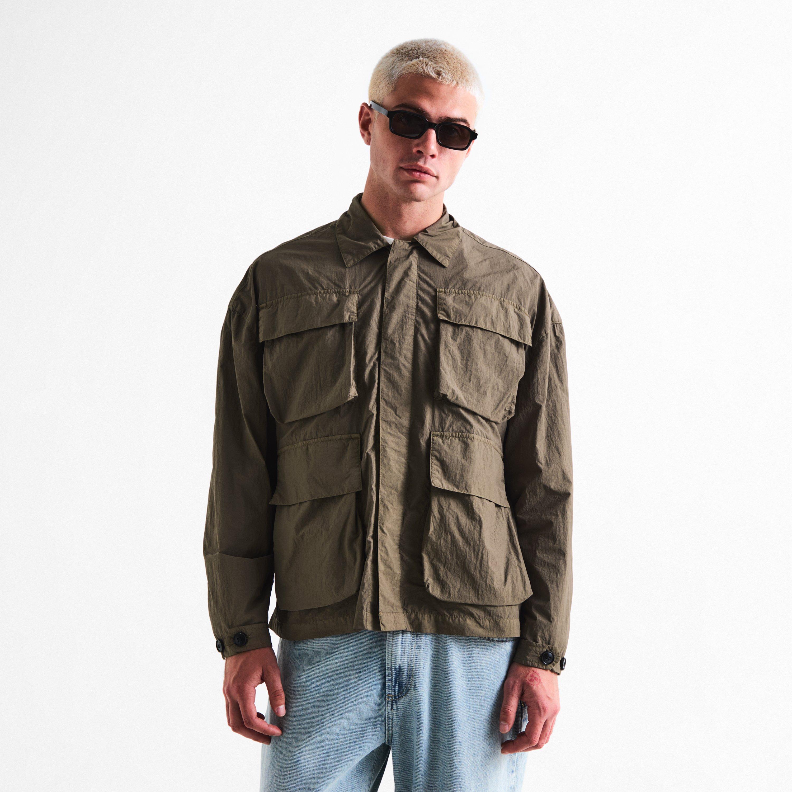 Deep Khaki - MKI MIYUKI ZOKU - Men's Box Overshirt - 3