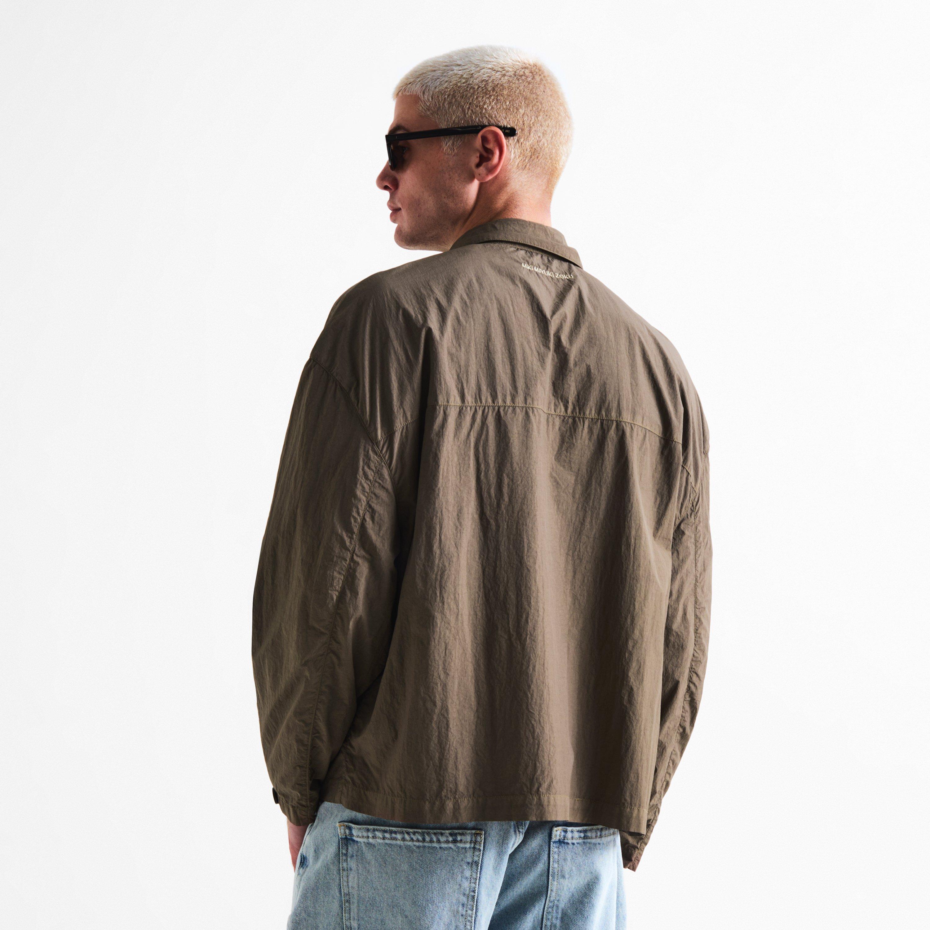 Deep Khaki - MKI MIYUKI ZOKU - Men's Box Overshirt - 4
