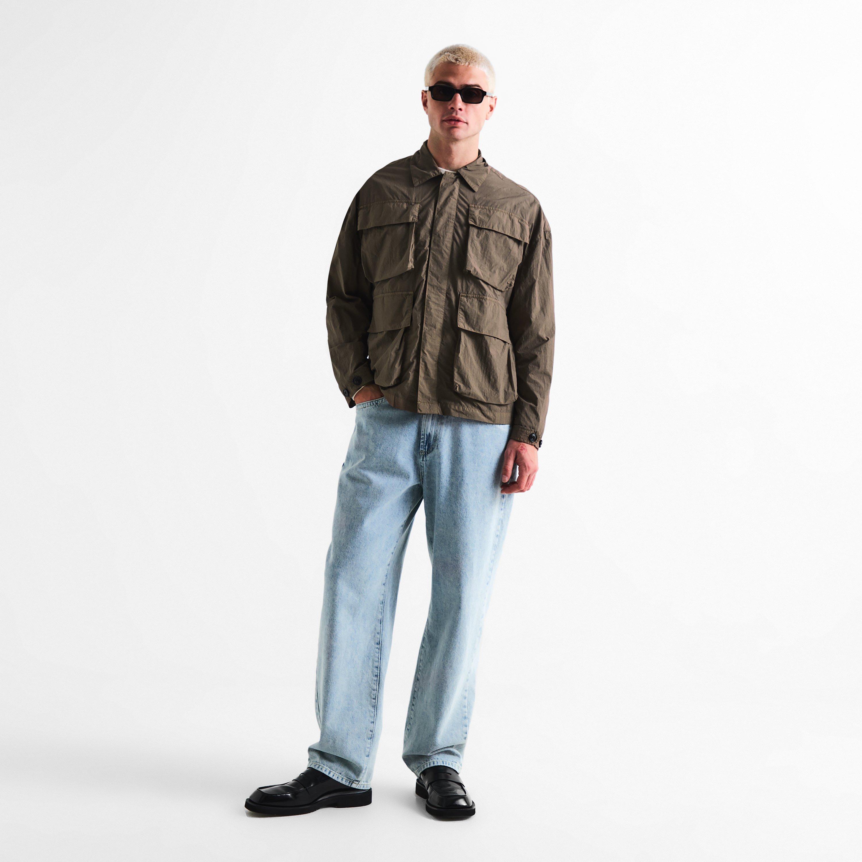 Deep Khaki - MKI MIYUKI ZOKU - Men's Box Overshirt - 6