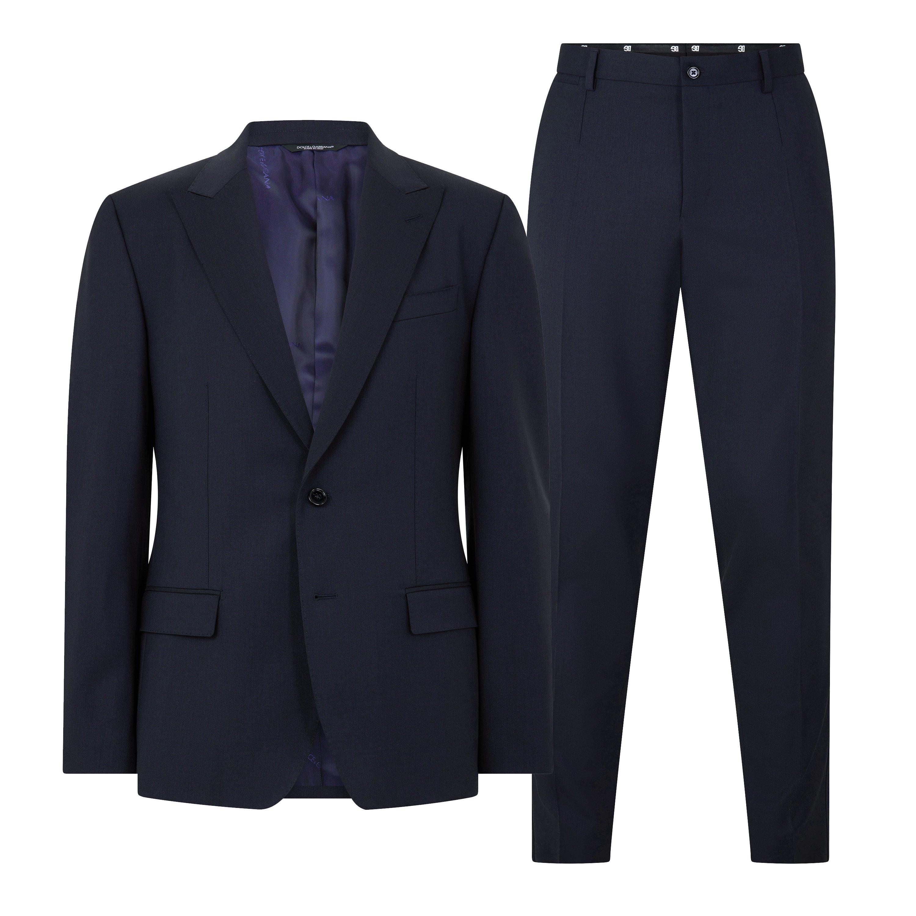 Dolce and Gabbana DG Gabardine Suit Sn63 - Navy - XL