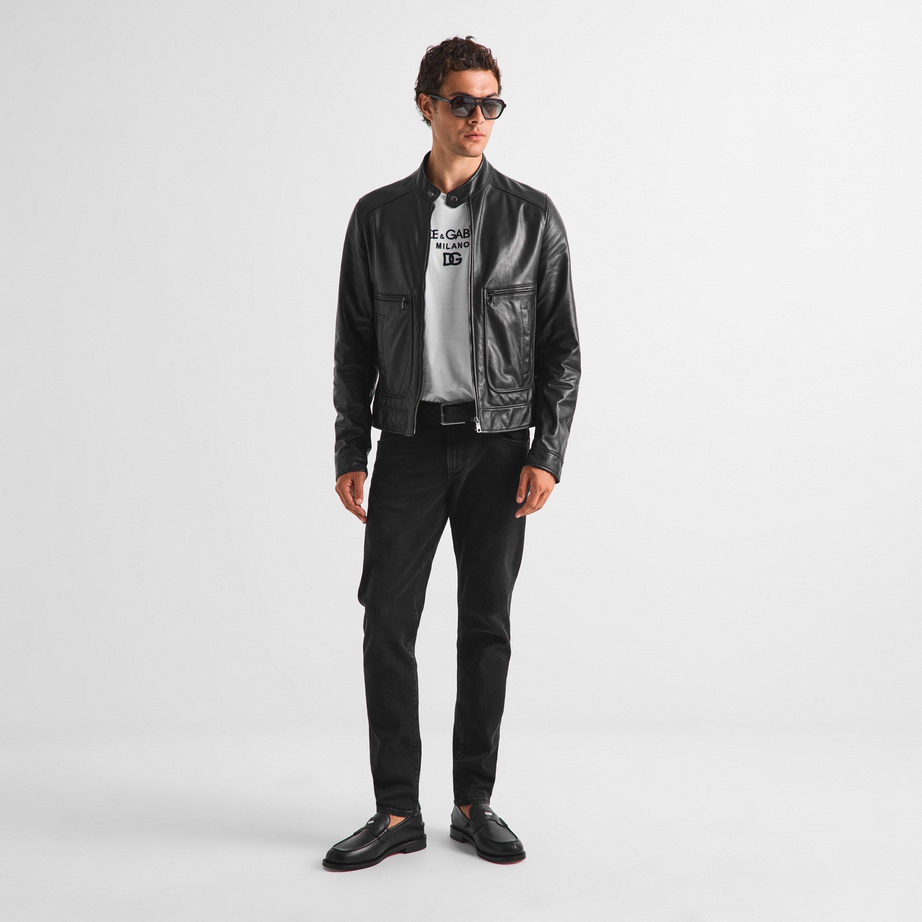 Black - Dolce and Gabbana - DG DNA Leather Jkt Sn63 - 6