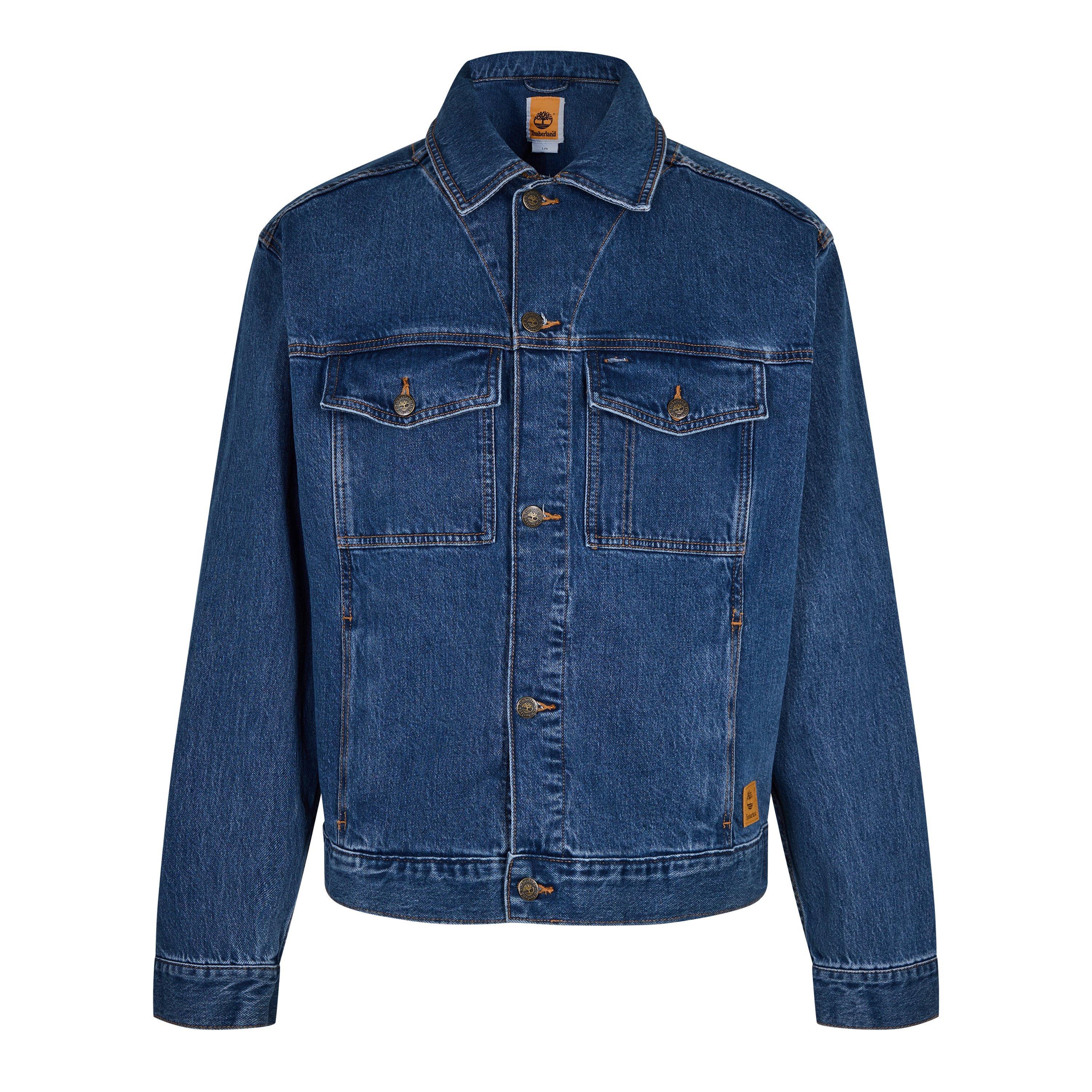 Mid Indigo - Timberland - Men's Denim Mid Indigo Jacket - 1