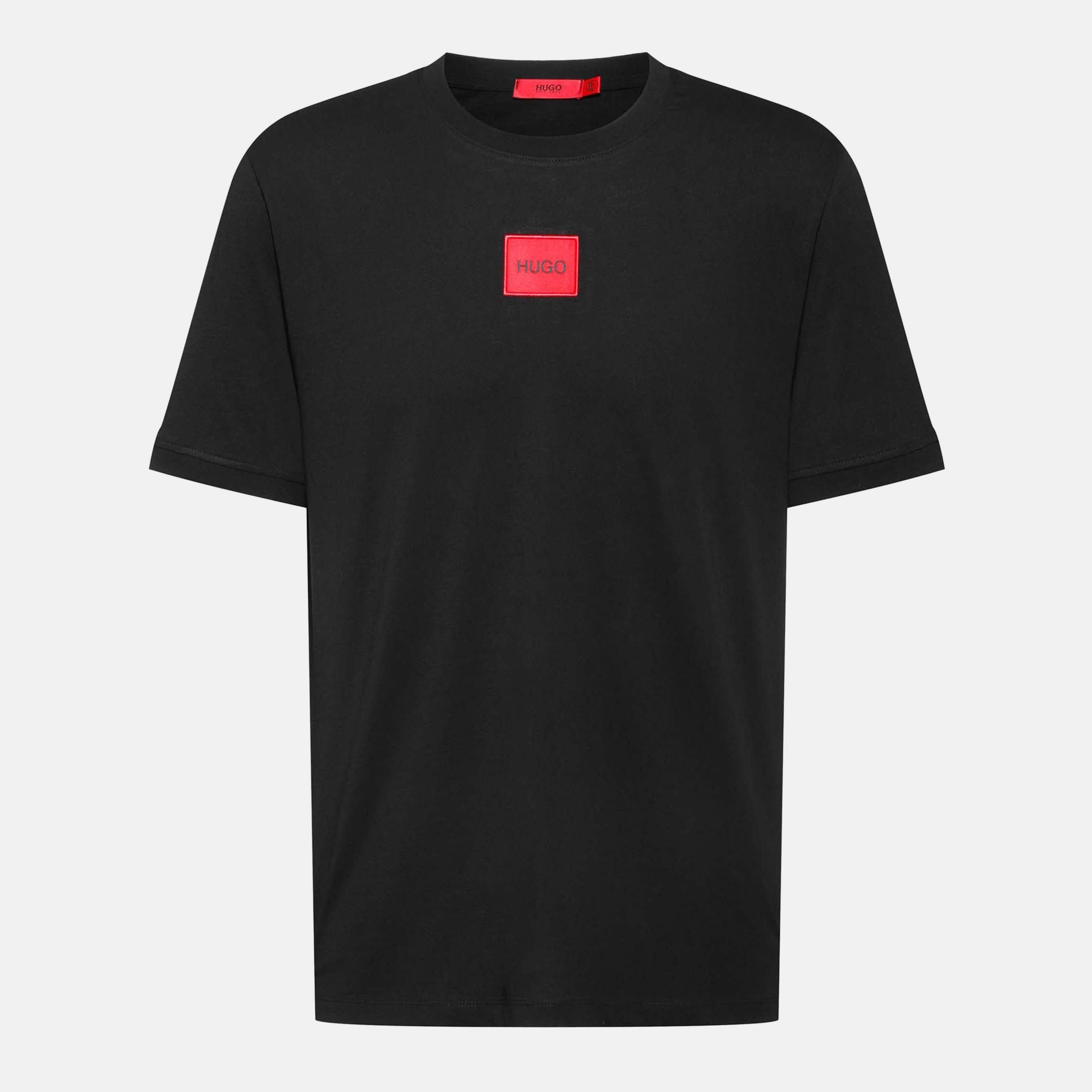 Hugo Men's Diragolino Contemporary T-Shirt With Logo Detail - Black 001 - 2XL