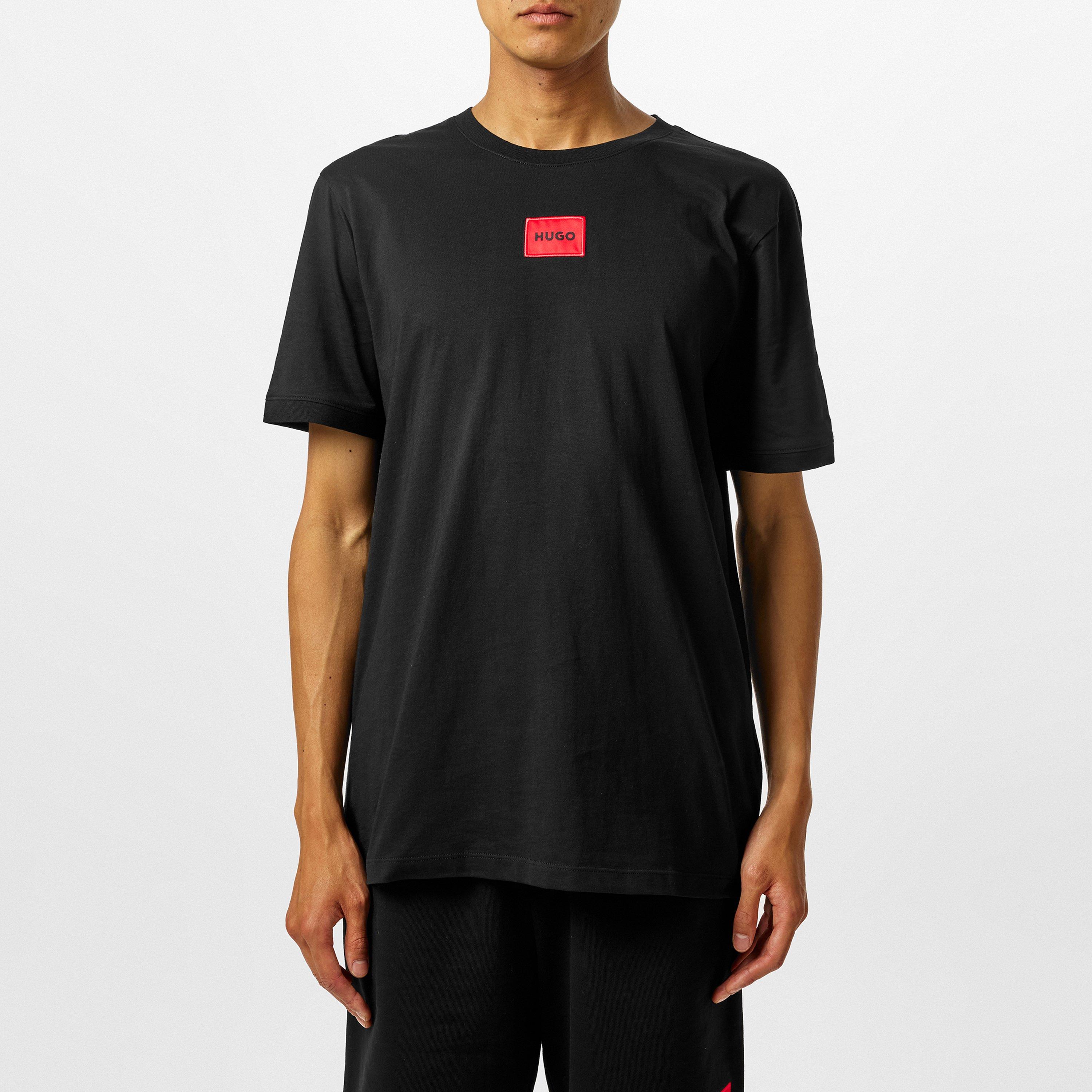 Black 001 - Hugo - Mens Regular Fit Diragolino T-Shirt - 3