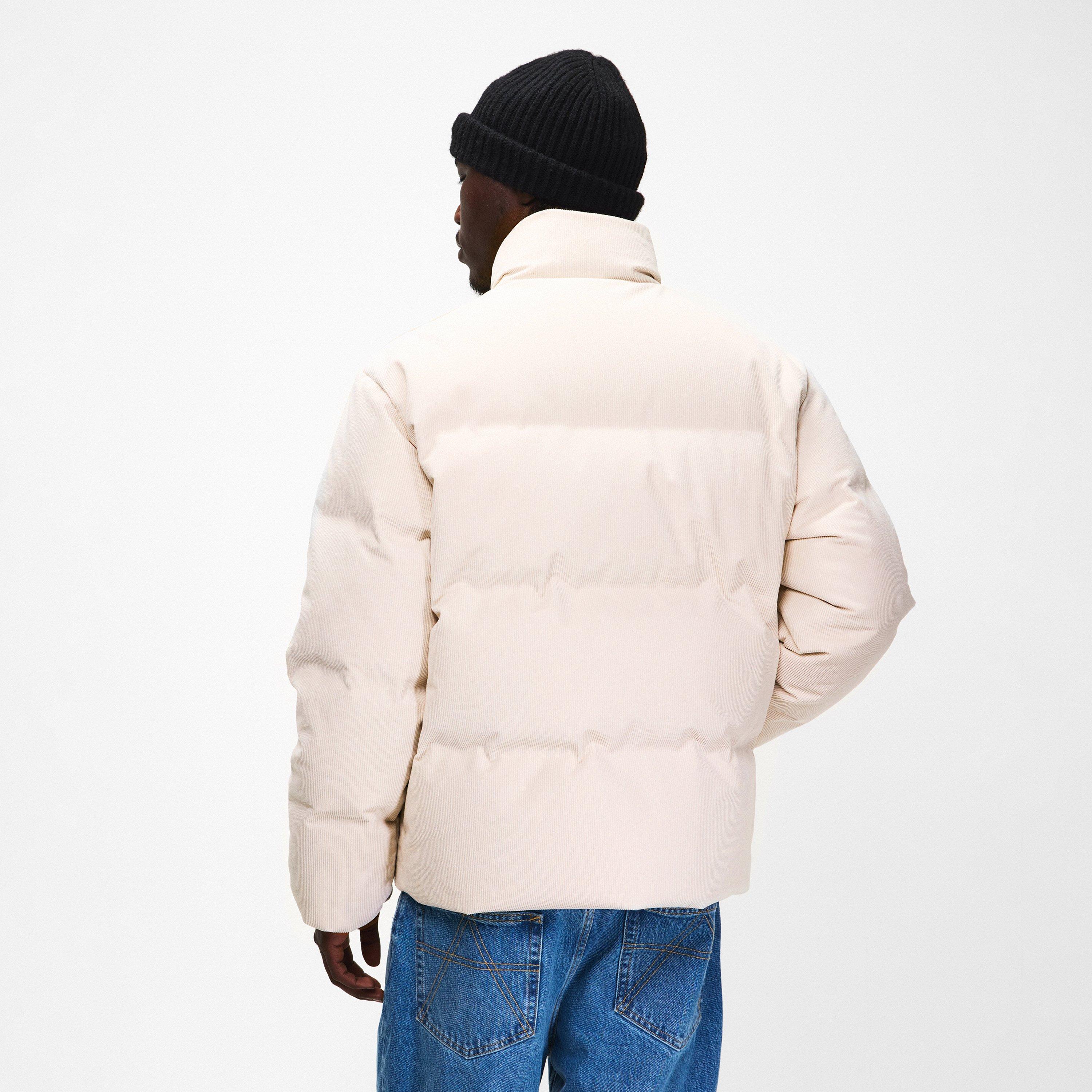 Ivory/Off White - Palm Angels - Men's Tree Logo Corduroy Down Short Puffer Jacket - 4