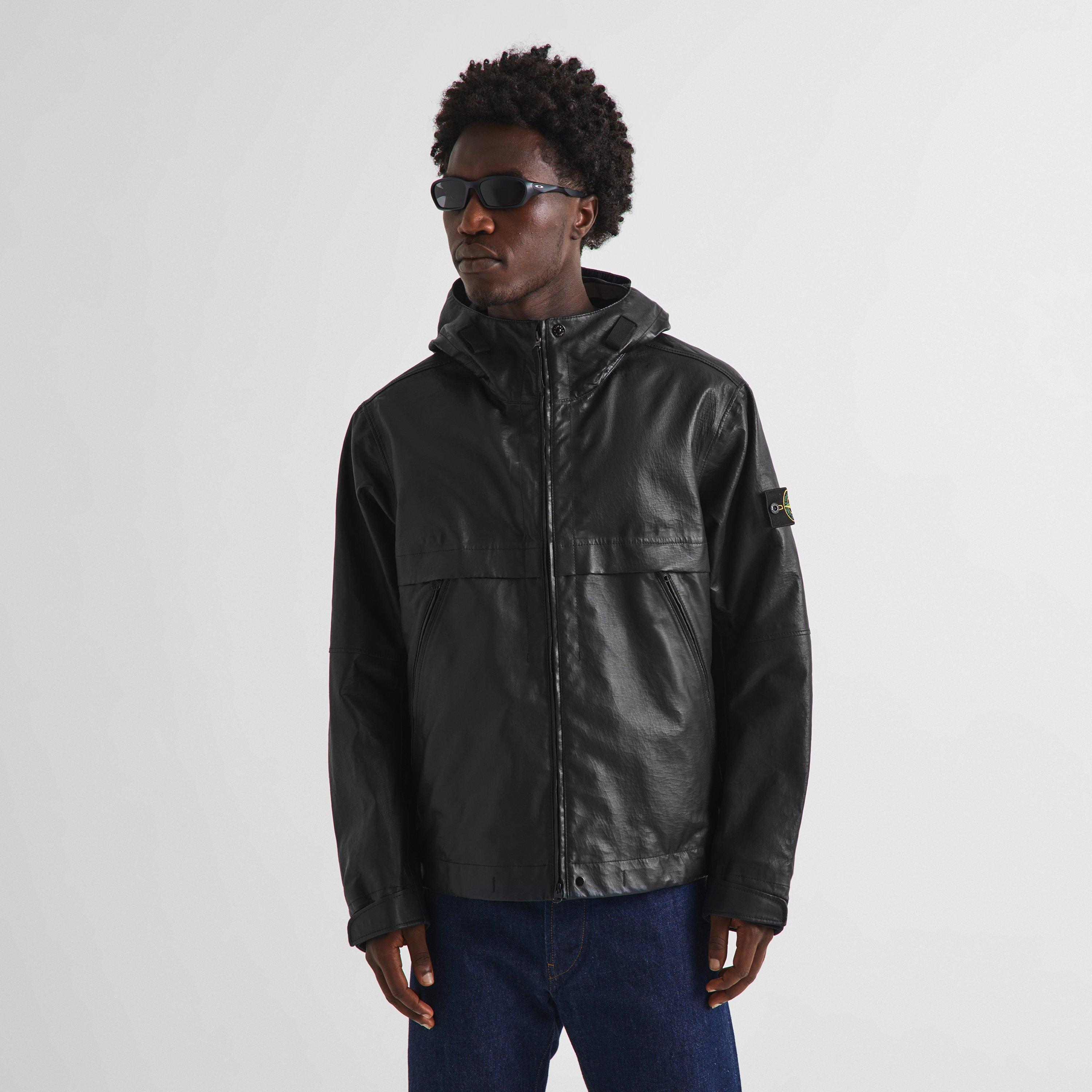 Black V0029 - Stone Island - Stone Leather Jkt Sn64 - 3