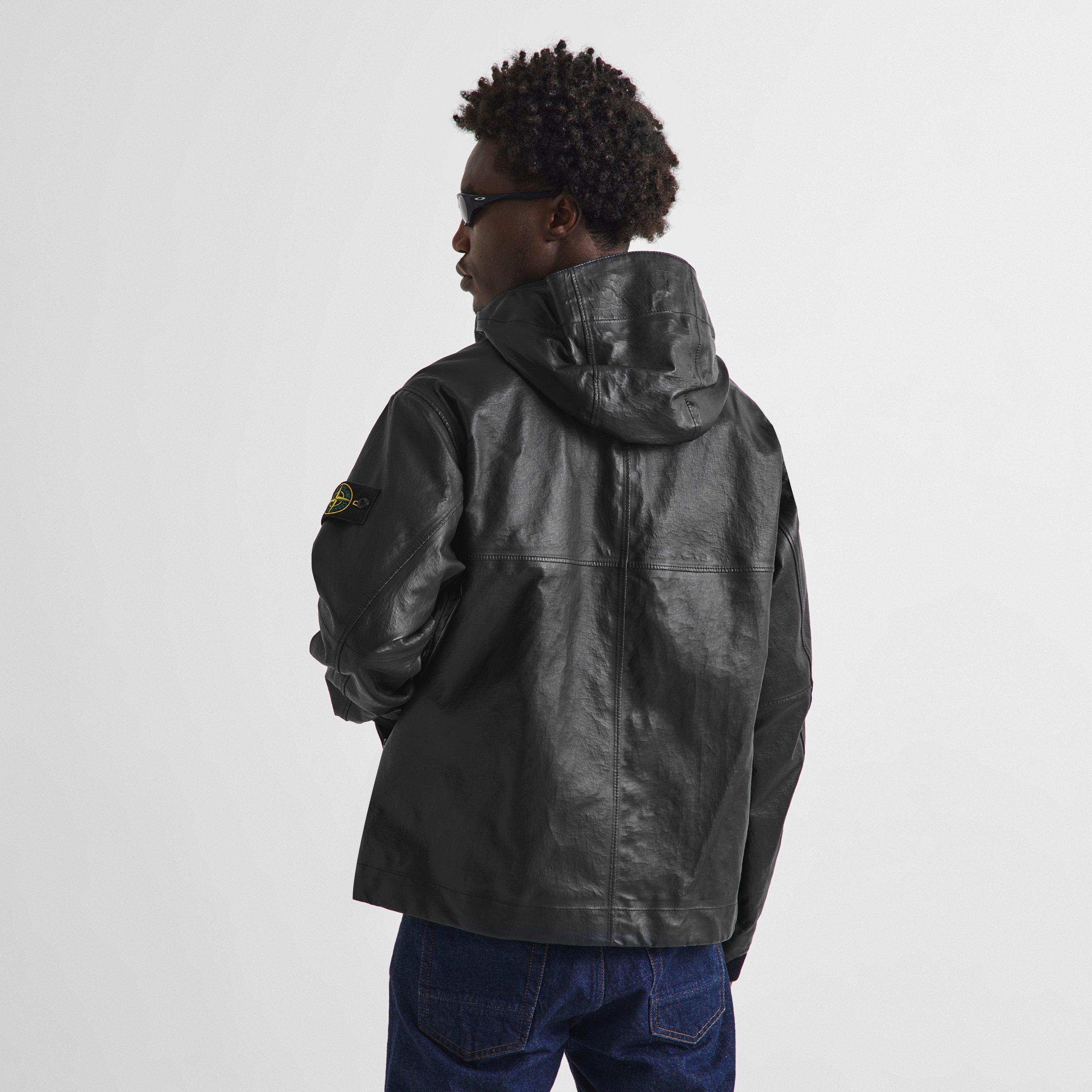 Black V0029 - Stone Island - Stone Leather Jkt Sn64 - 4