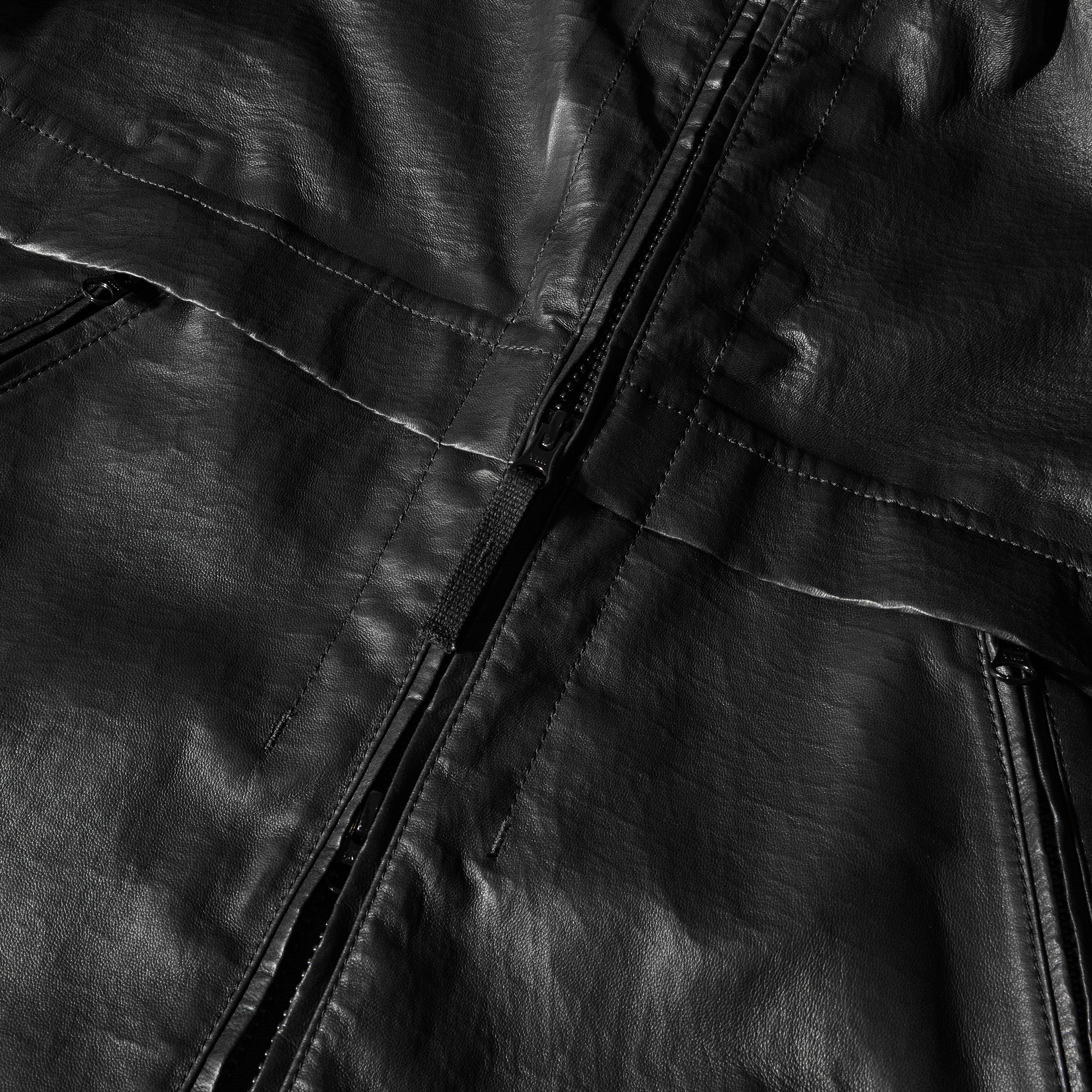 Black V0029 - Stone Island - Stone Leather Jkt Sn64 - 5