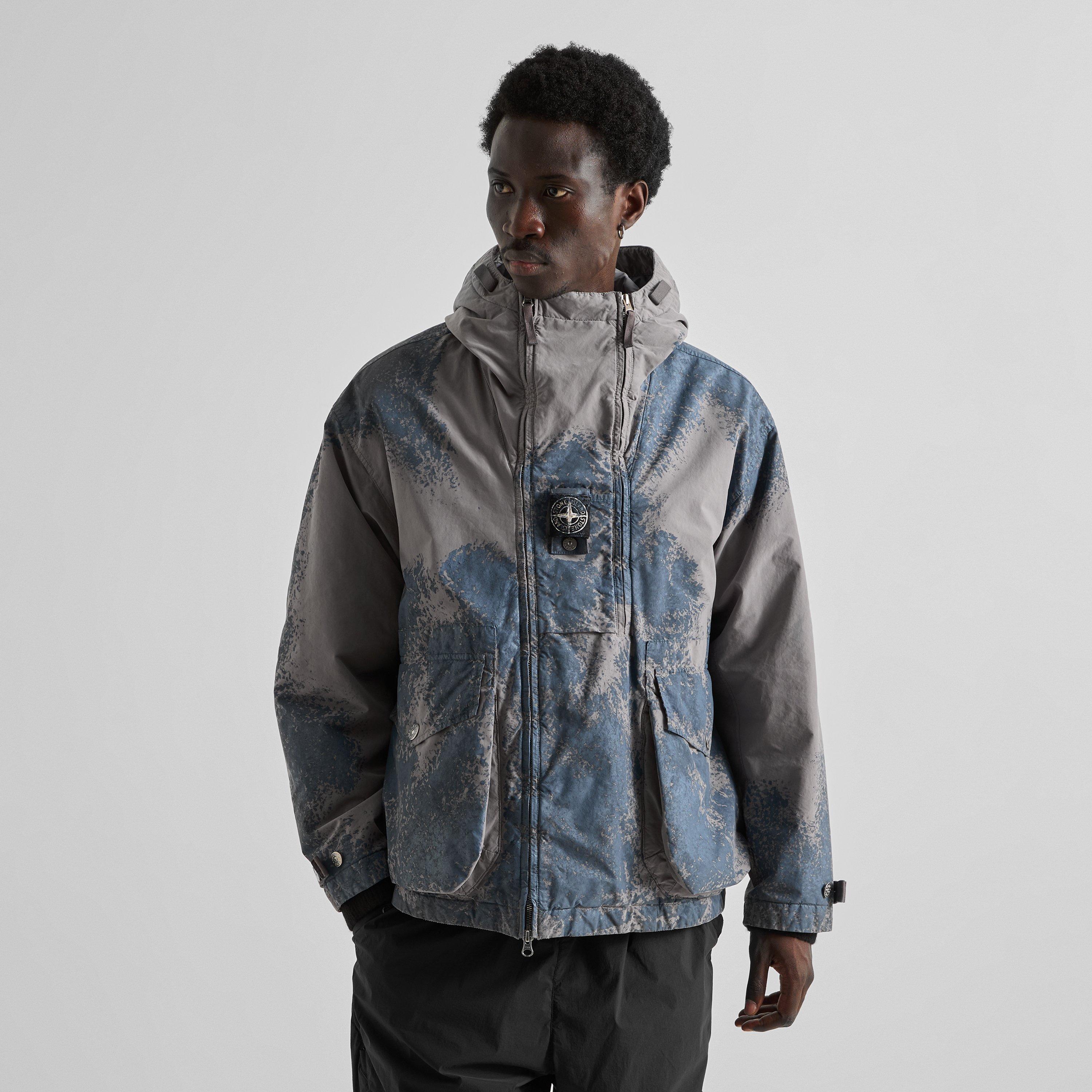 Grey V0060 - Stone Island - Men's Hand-Painted Parka - 3