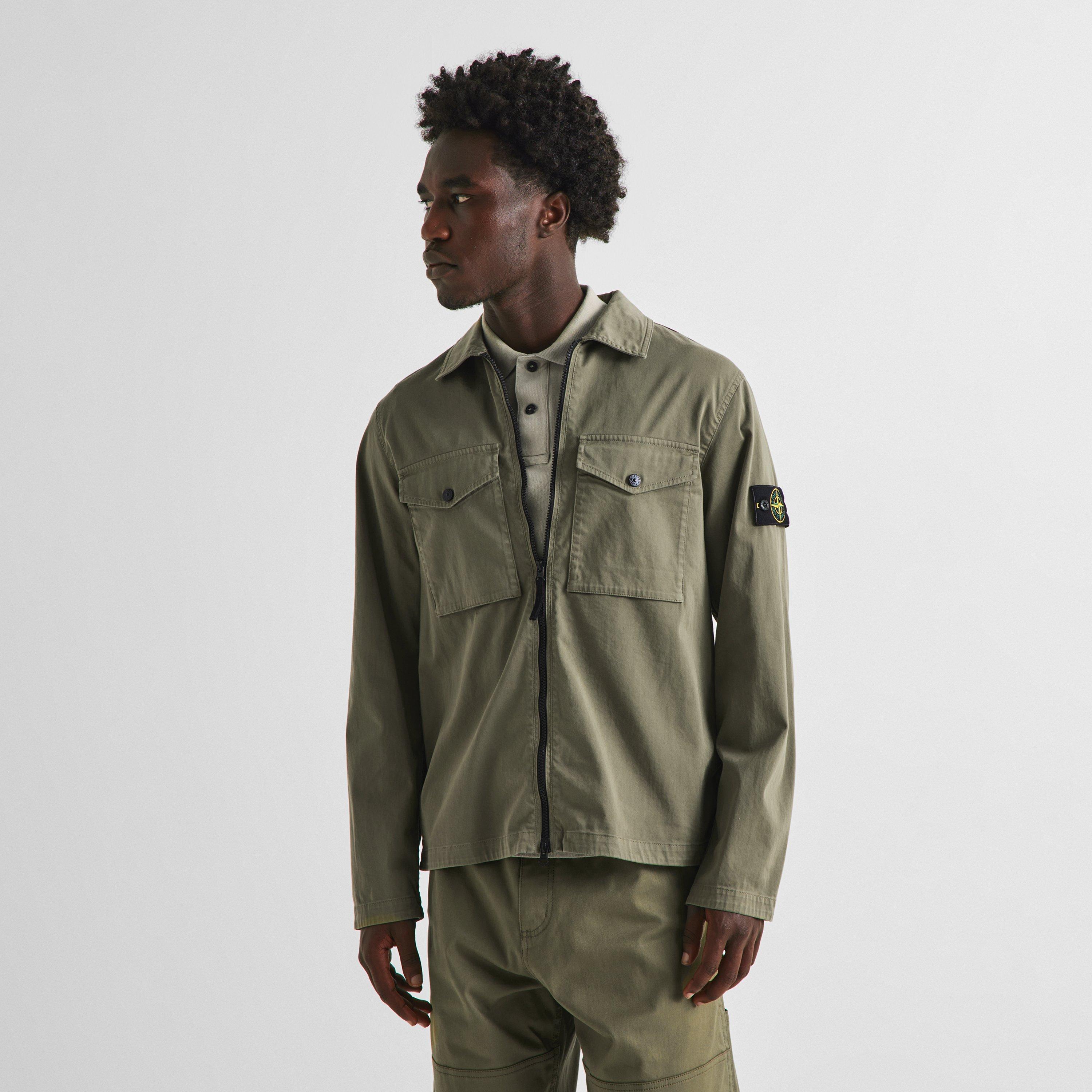 Mil Green V005G - Stone Island - Stone GD Overshirt Sn64 - 3