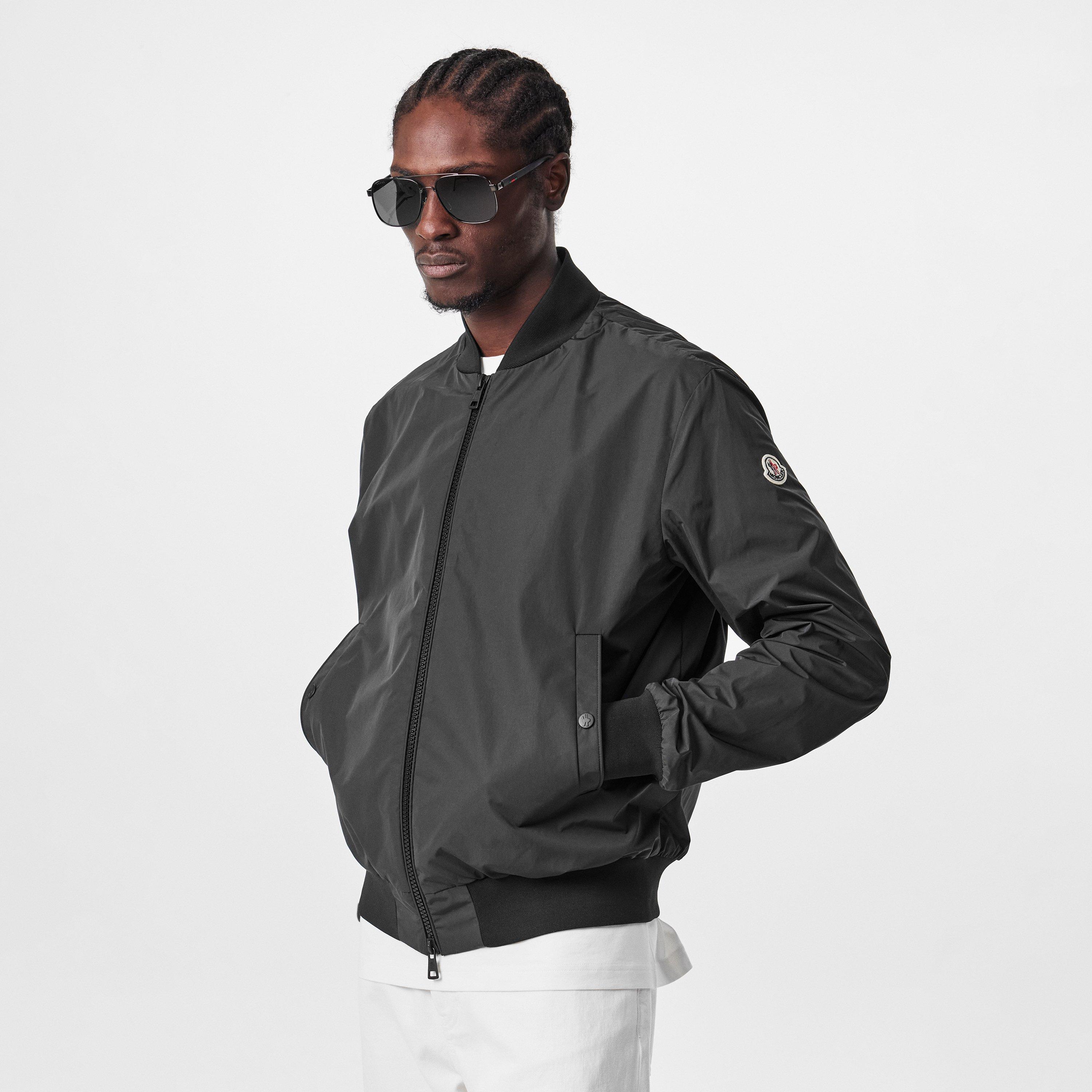 Black 999 - Moncler - Men's Grammont Long Sleeve Full Zip 2 Pockets Bomber Jacket - 3