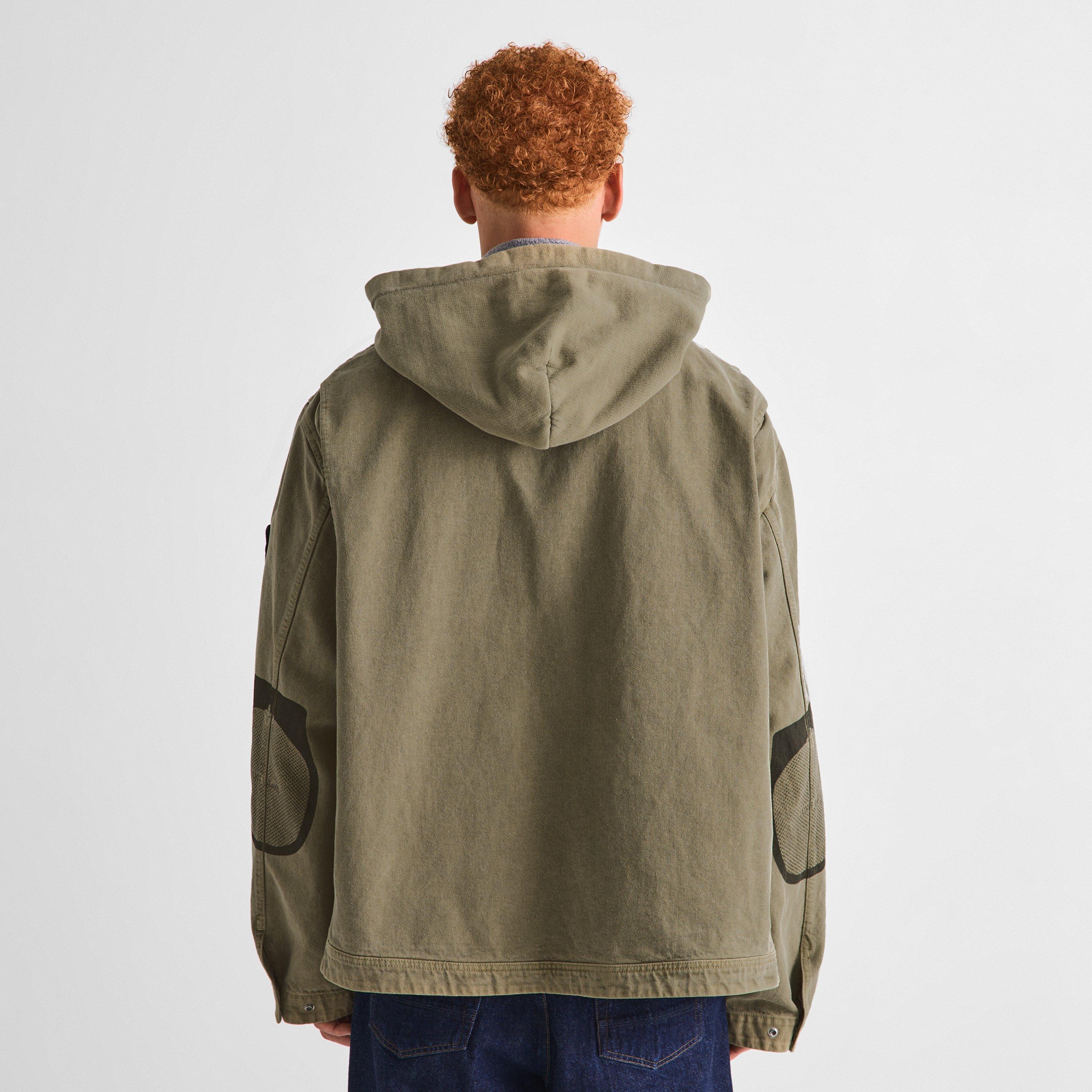 Mil Green V005G - Stone Island - Men's Cotton Gabardine Overshirt - 4