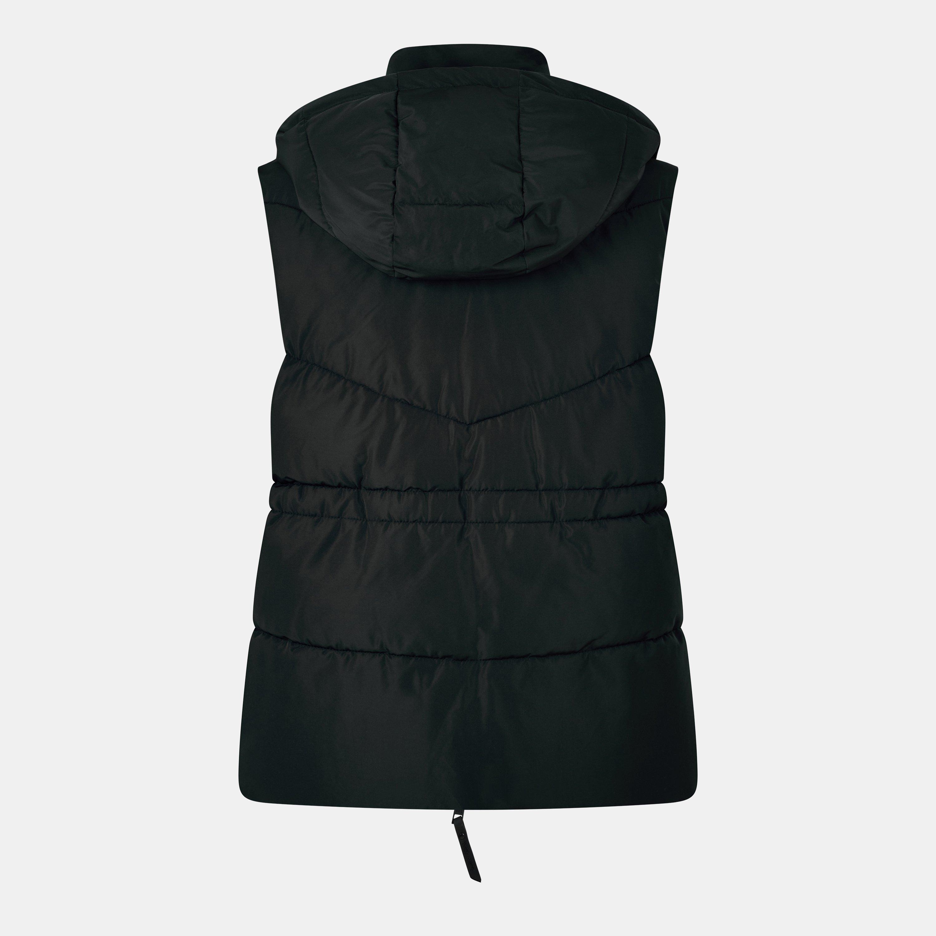 Schwarz - Jack Wills - Bungee Waist Padded Hooded Oversized Gilet - 2