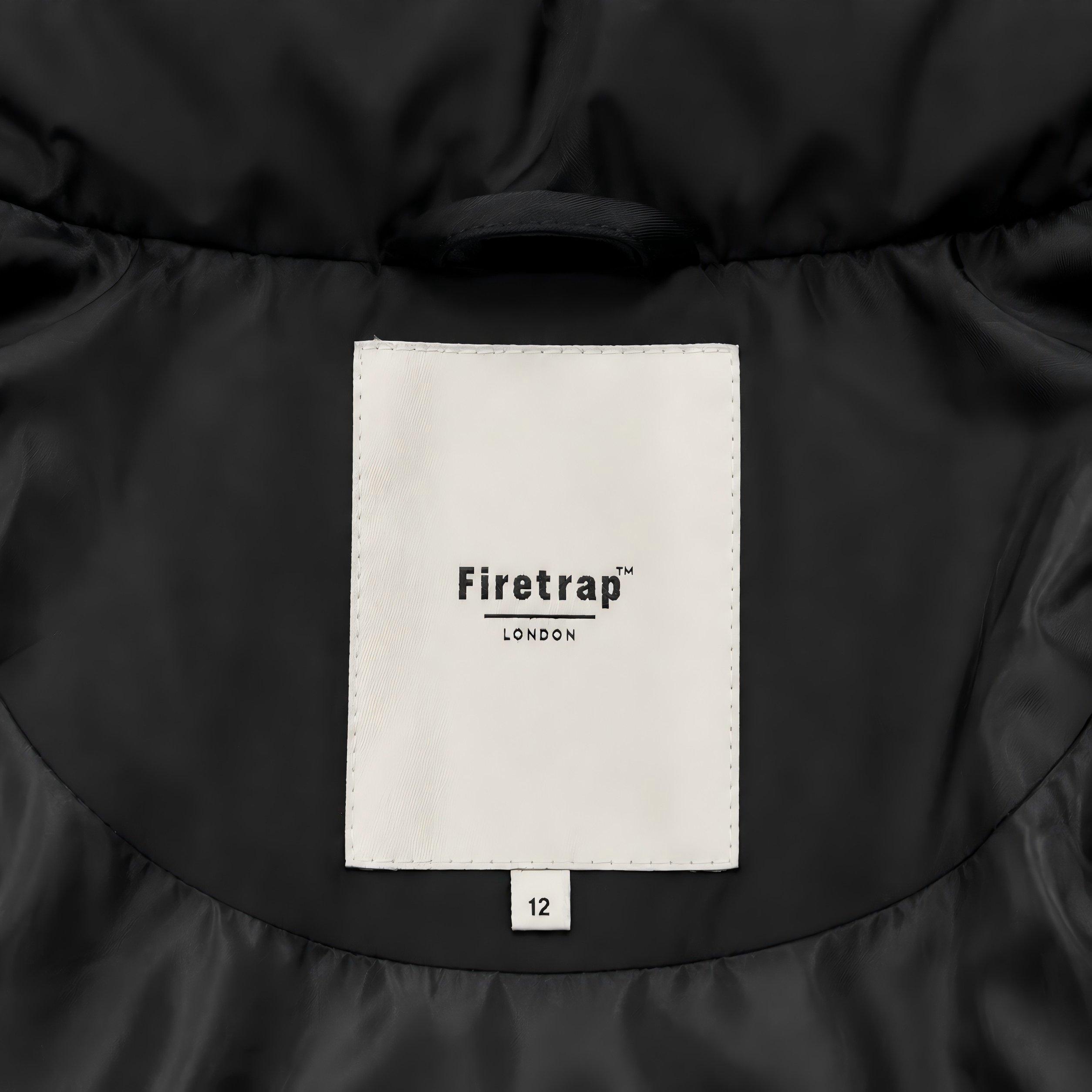 Black - Firetrap - Firetrap Ladies Bubble Jacket - 6