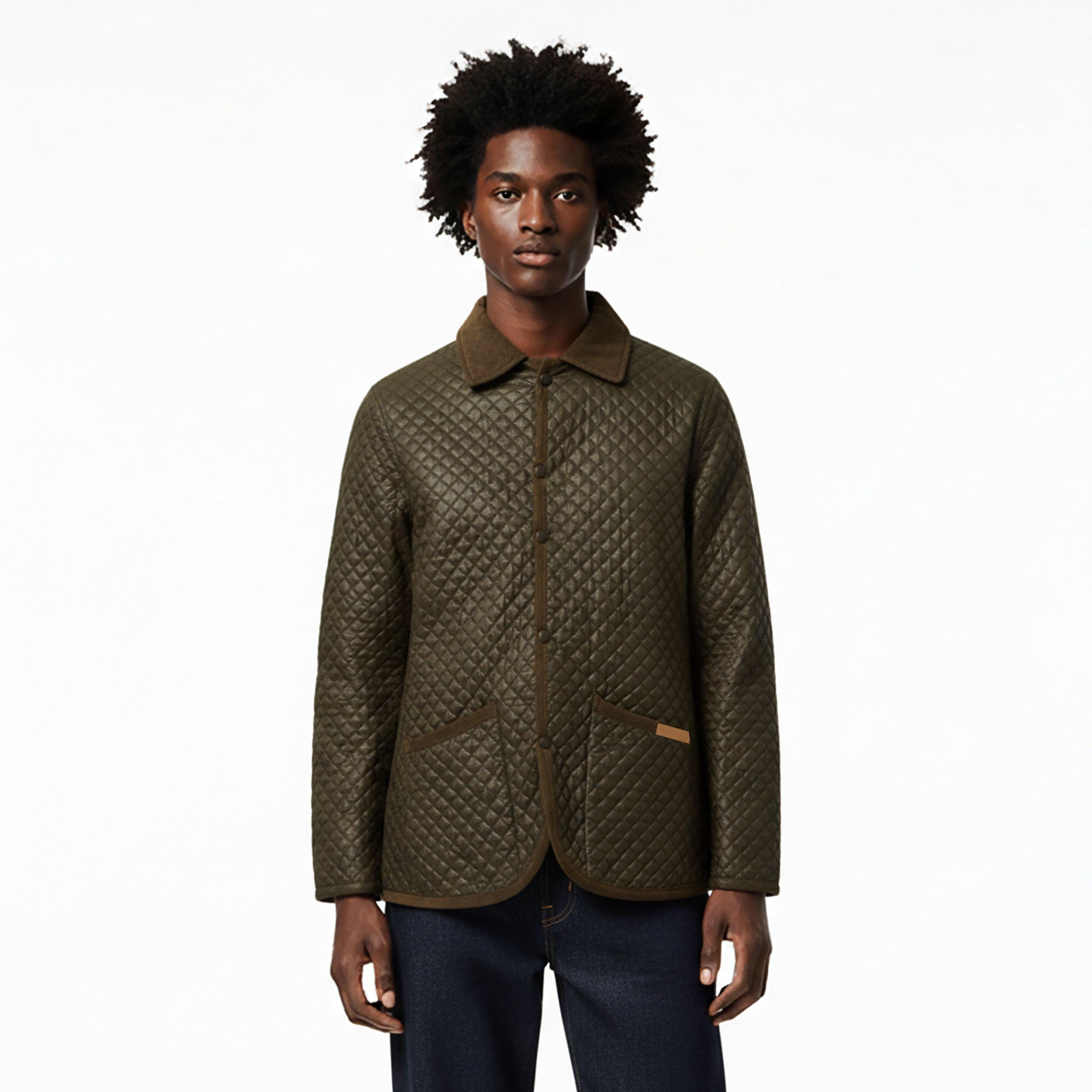 Khaki - Criminal Damage - Men's Player Quilted Jacket - 3