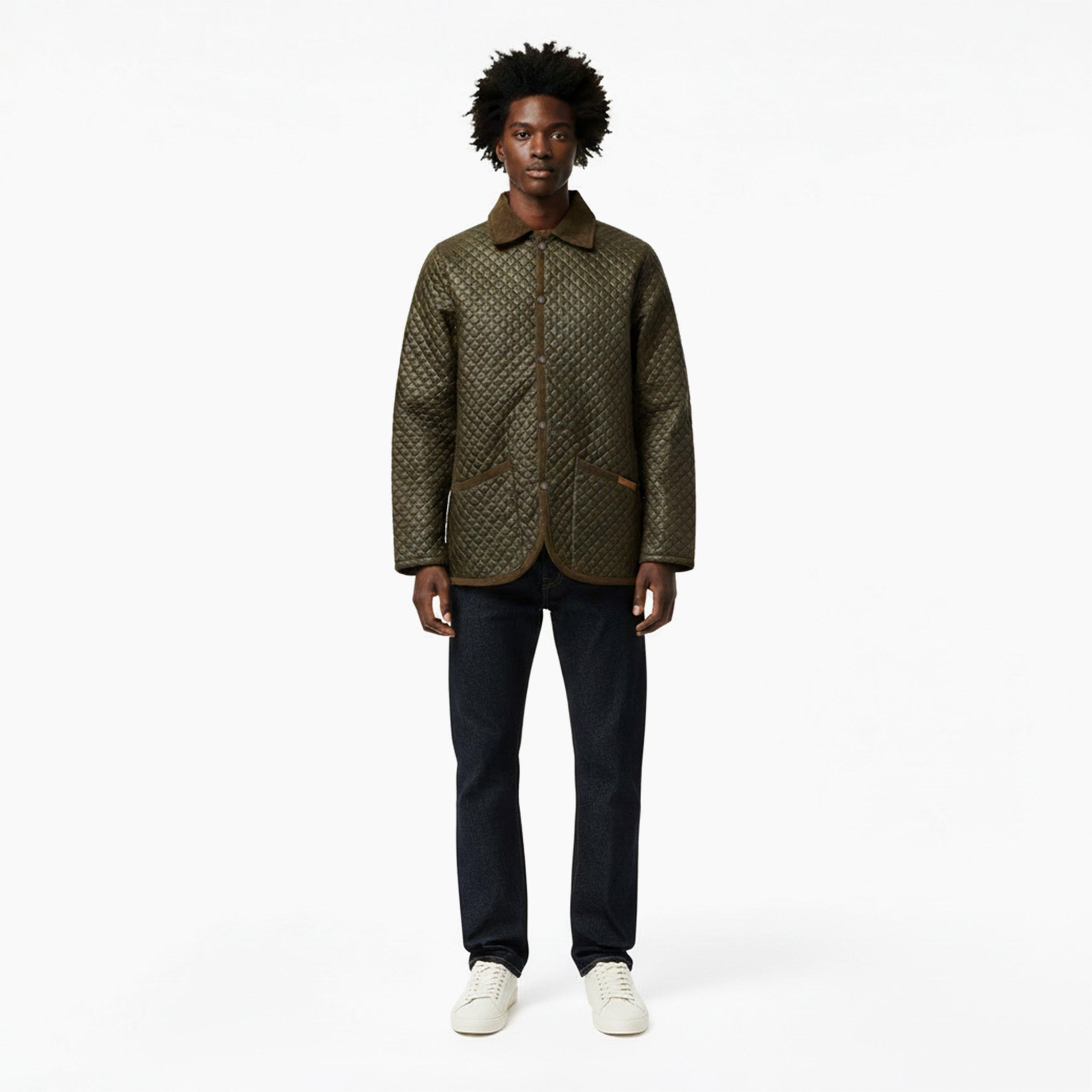 Khaki - Criminal Damage - Men's Player Quilted Jacket - 5