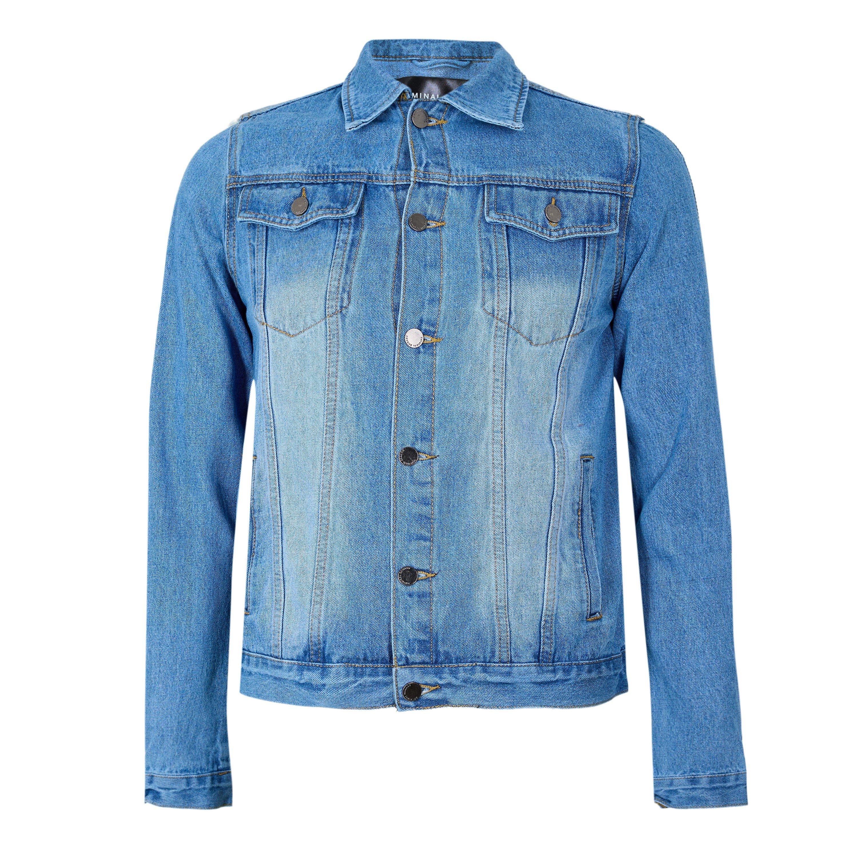 Blue - Criminal Damage - Men's Tape Denim Jacket - 1